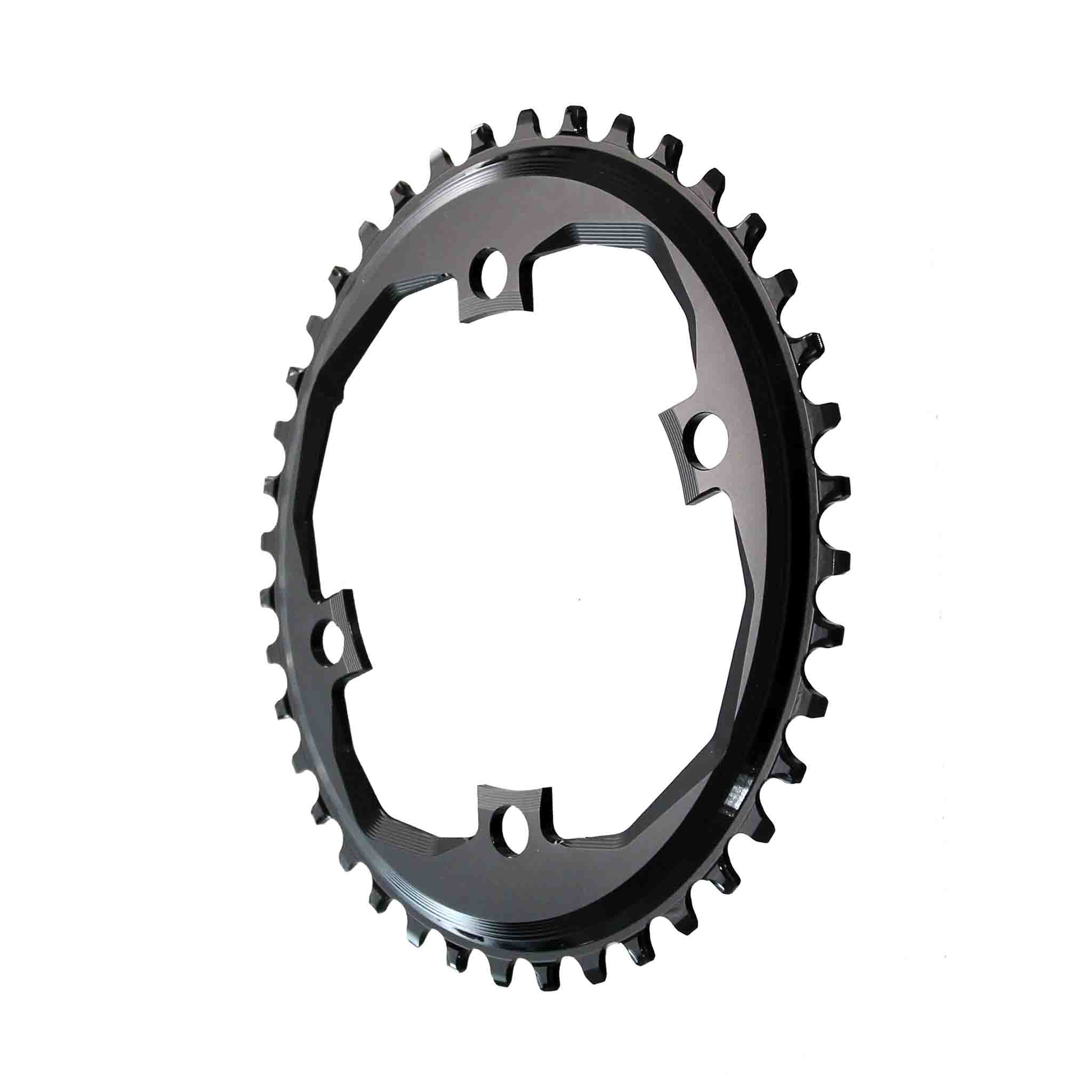 Absolute Black Oval Traction Chainring - 4x110mm BCD, 40T Apex1 Compatible - High-Performance MTB & Gravel Bike Chainring for Enhanced Pedaling Efficiency - Ideal for Off-Road Cycling and Technical Trails