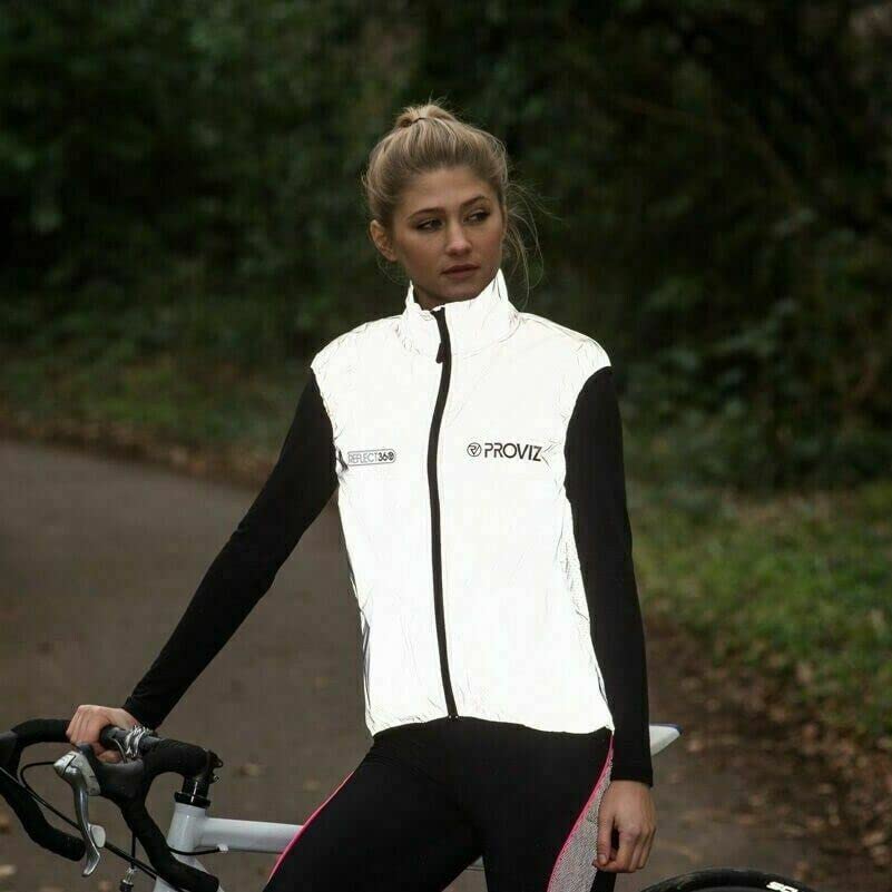 Proviz Women's REFLECT360 Waterproof Cycling Gilet - High Visibility Reflective Bike Vest for Night Riding & Outdoor Safety