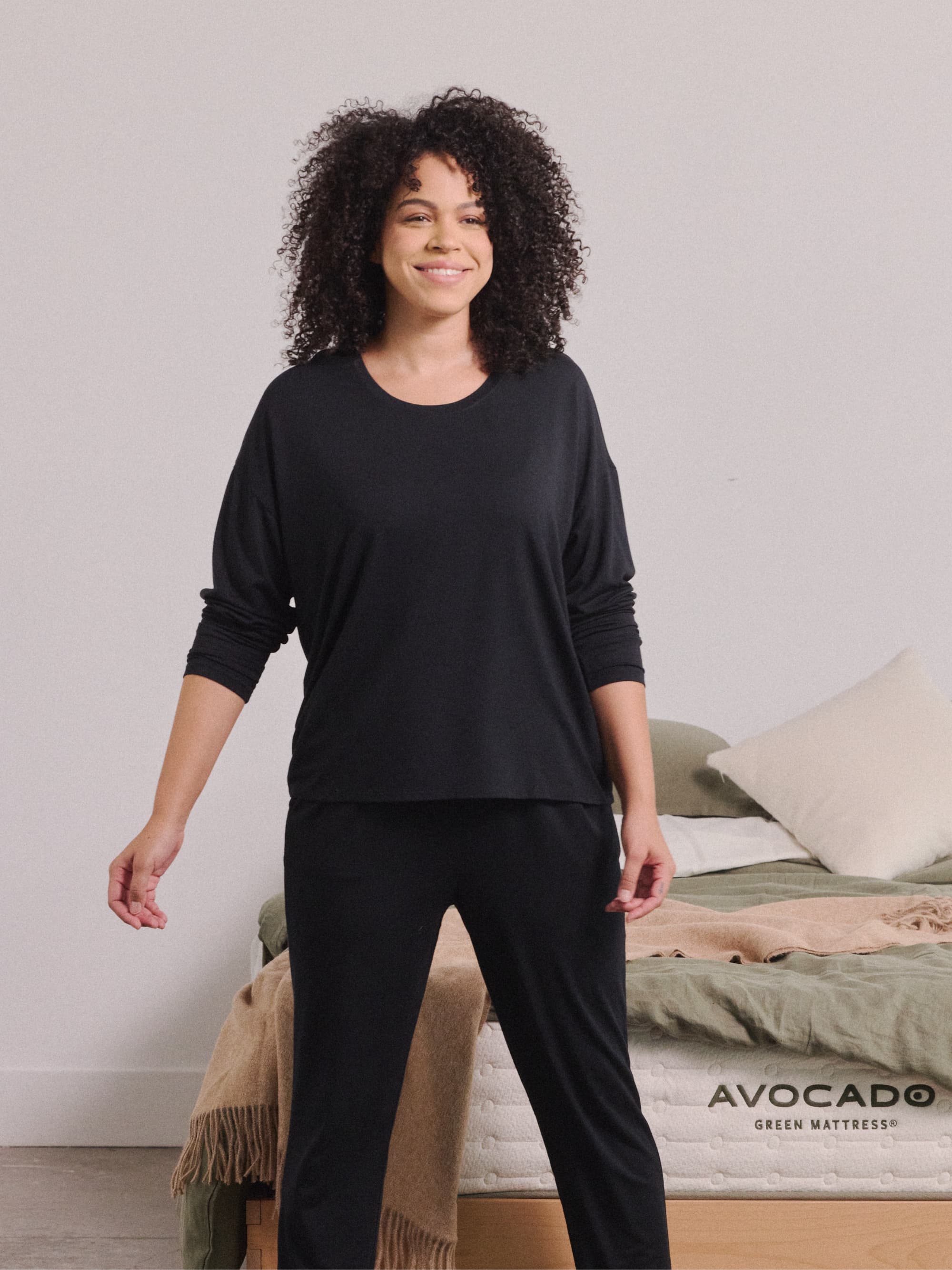 Soft Modal Long Sleeve Pajama Top for Women - Comfortable Sleepwear for Nighttime & Lounge Wear - Perfect for Relaxing at Home or Bedtime Comfort