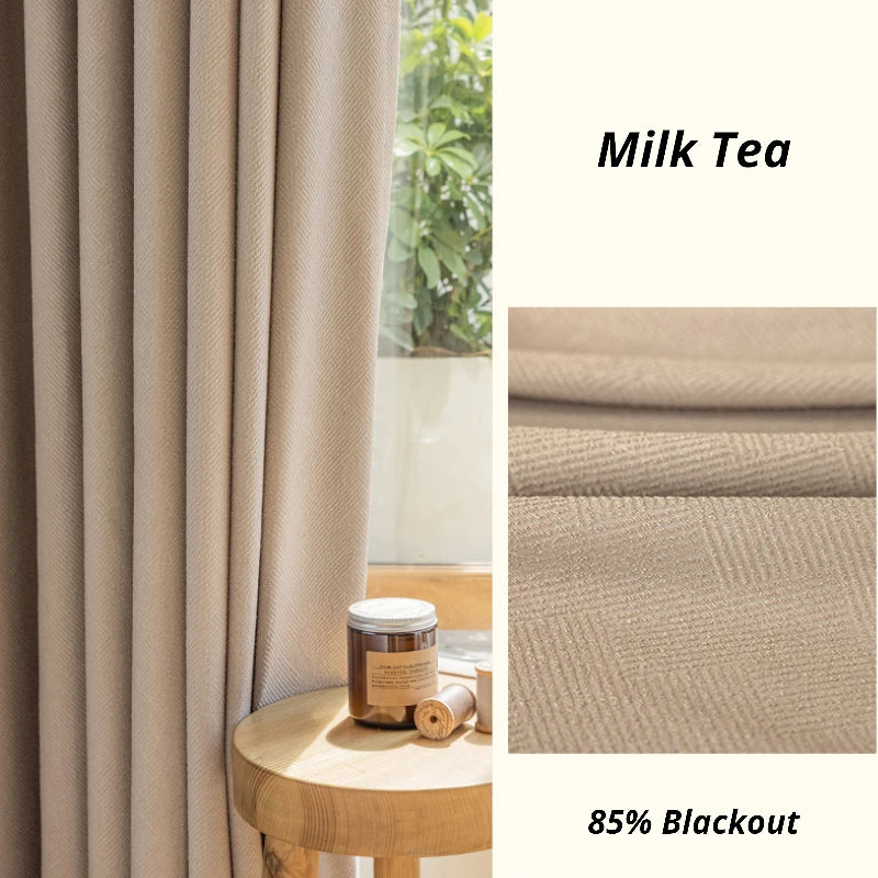 Elena Striped Chenille Curtain Swatch - Soft Textured Window Drapes for Living Room & Bedroom Decor