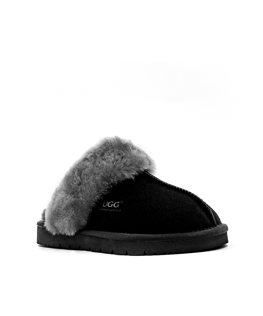 Men's UGG Fuzzy Slippers - Soft Indoor/Outdoor House Shoes with Cozy Fleece Lining - Perfect for Winter Comfort at Home, Office or Travel