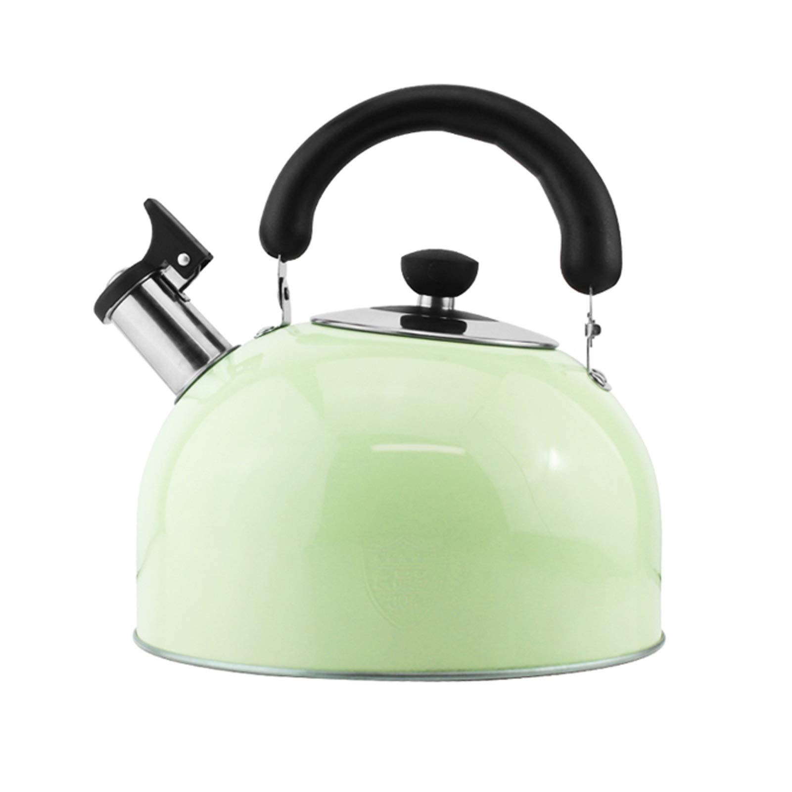 BZGWECD 5L Large Stainless Steel Camping Tea Kettle - 304 Heat-Resistant Whistling Pot for Stove Top with Ergonomic Handle, Perfect for Outdoor Hiking, Picnics & Home Use (Green)