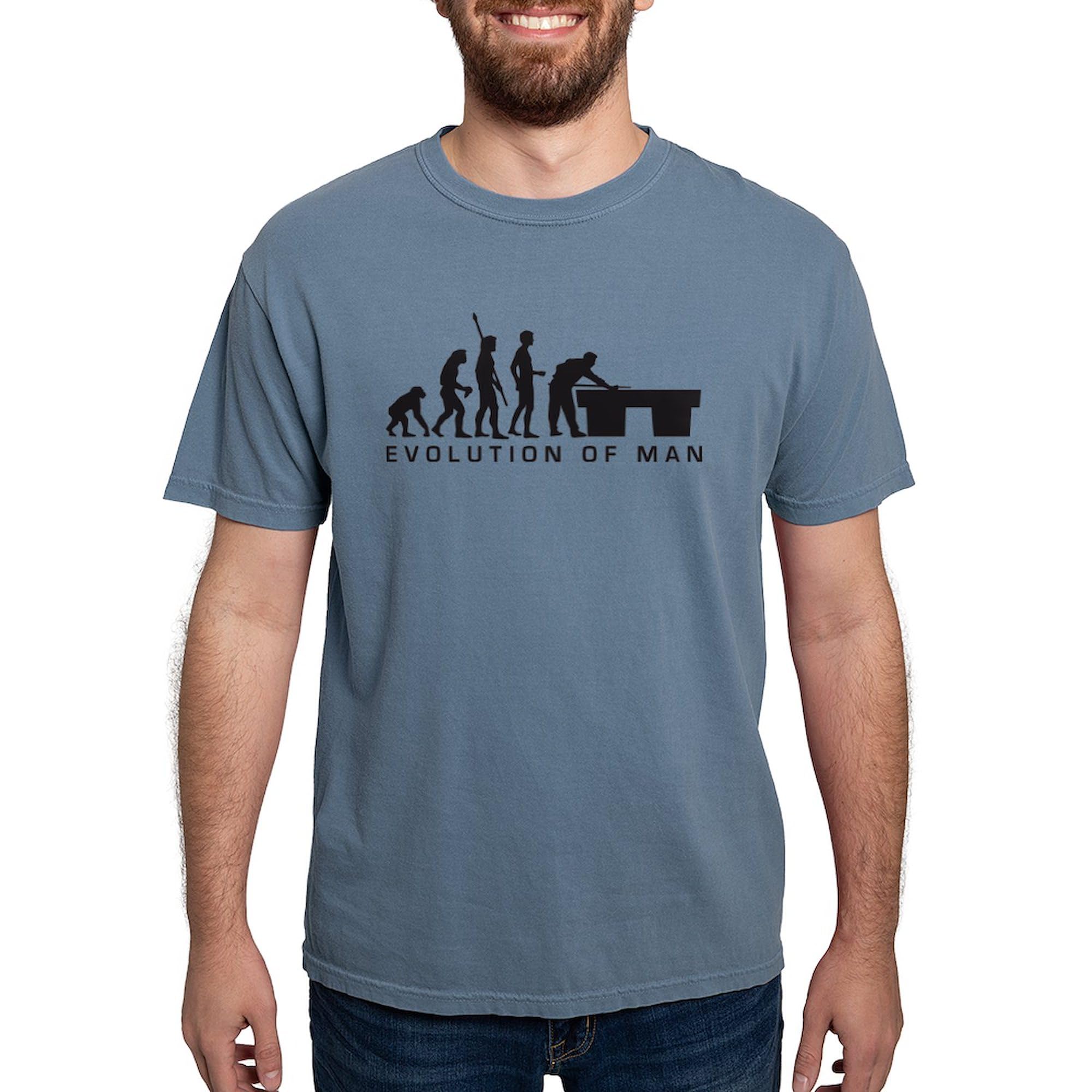 Evolution Billiard T-Shirt for Men - Comfort Colors Casual Tee - Perfect for Pool Parties, Bar Outings & Casual Wear