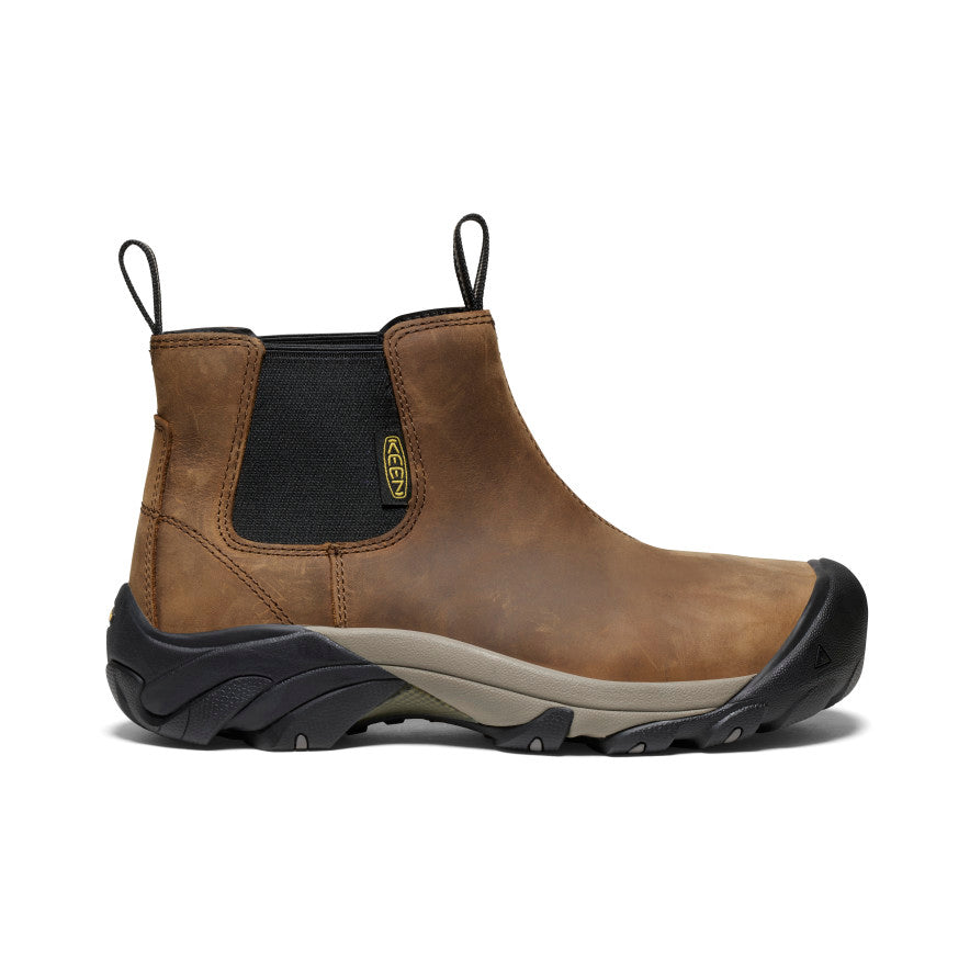 Men's Lansing Steel Toe Chelsea Boots - Dark Earth & Black Work Boots for Construction, Warehouse & Outdoor Safety
