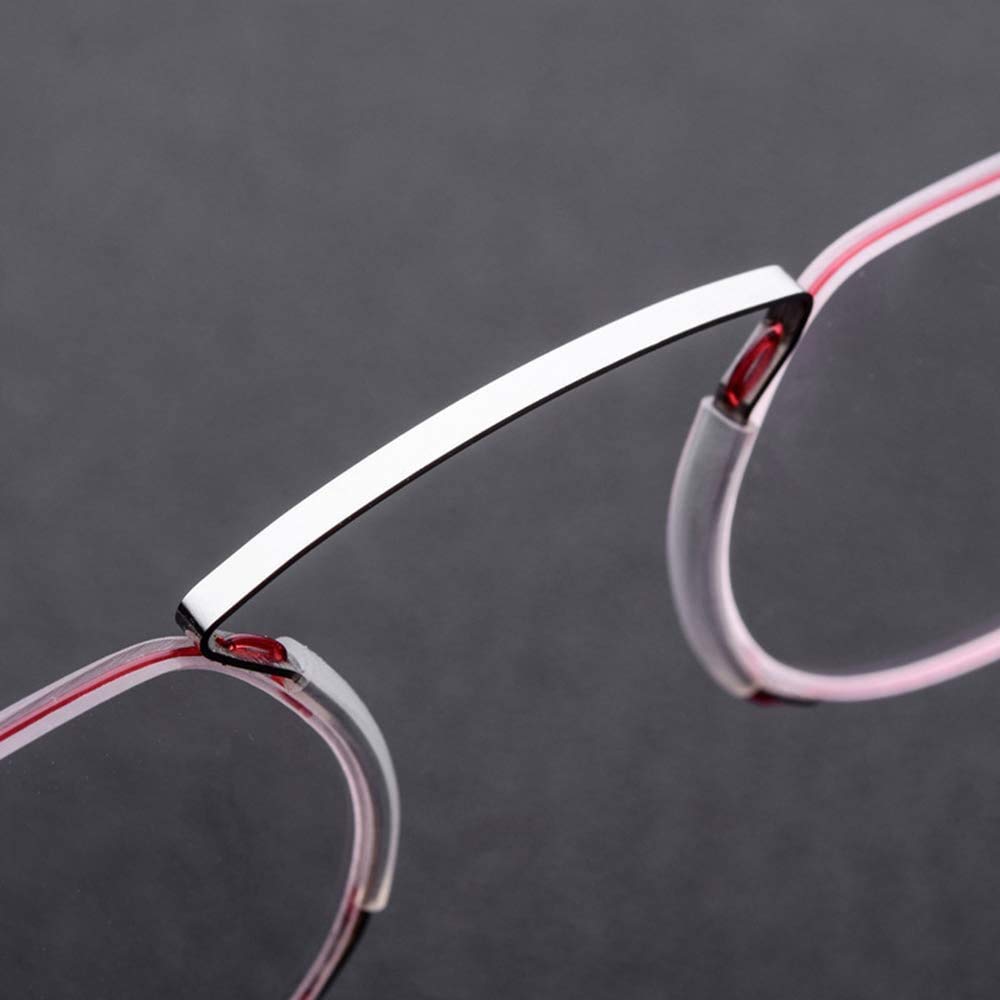 Portable Reading Glasses +2.50 Blue - Lightweight Armless Readers with Nose Clip & Protective Case - Perfect for Travel, Office, and Everyday Reading