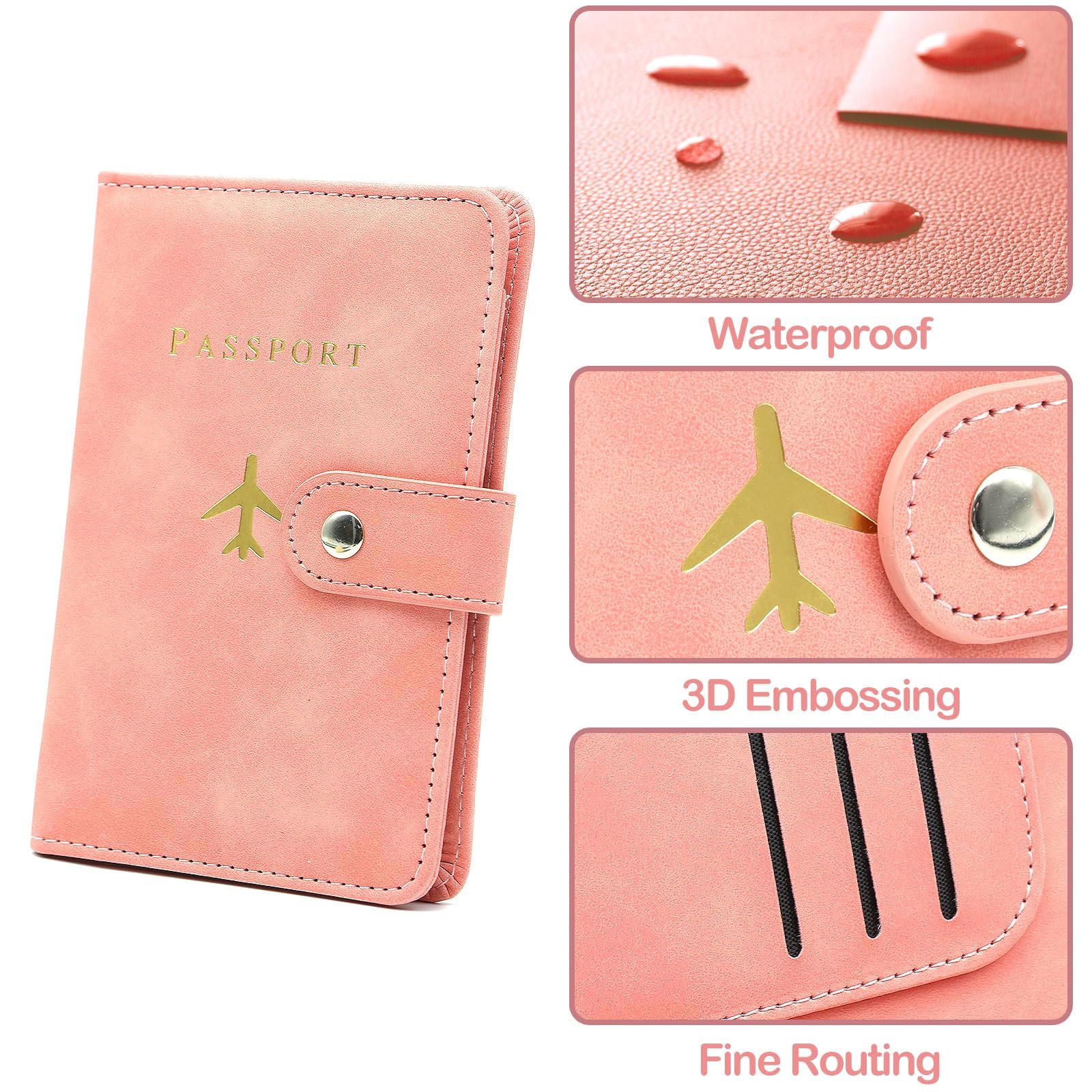 Premium Genuine Leather Passport Holder for Women & Men - RFID Blocking Travel Wallet - Perfect for International Flights, Cruises & Business Trips - Ideal Travel Gift & Cruise Ship Essential Accessory