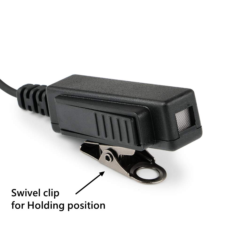 Motorola Walkie Talkie Earpiece with Mic - 2 Pin Acoustic Tube Headset for CP200 GP2000 XU1100 PRO1150 MU12 - 2 Pack - Ideal for Security, Construction & Event Staff Communication