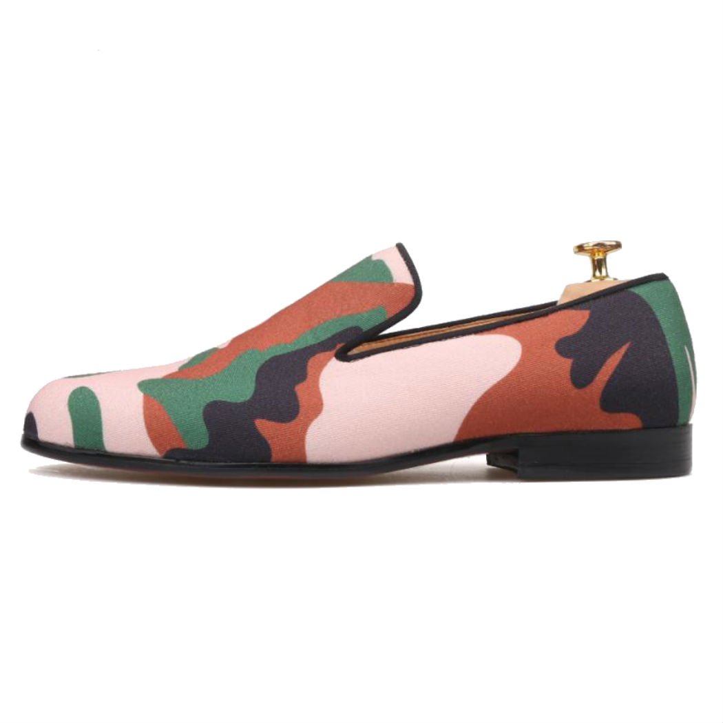 FERUCCI Handmade Men's Camouflage Slippers - Comfortable Flat Loafers for Indoor/Outdoor Wear - Perfect for Home, Lounge & Casual Outings