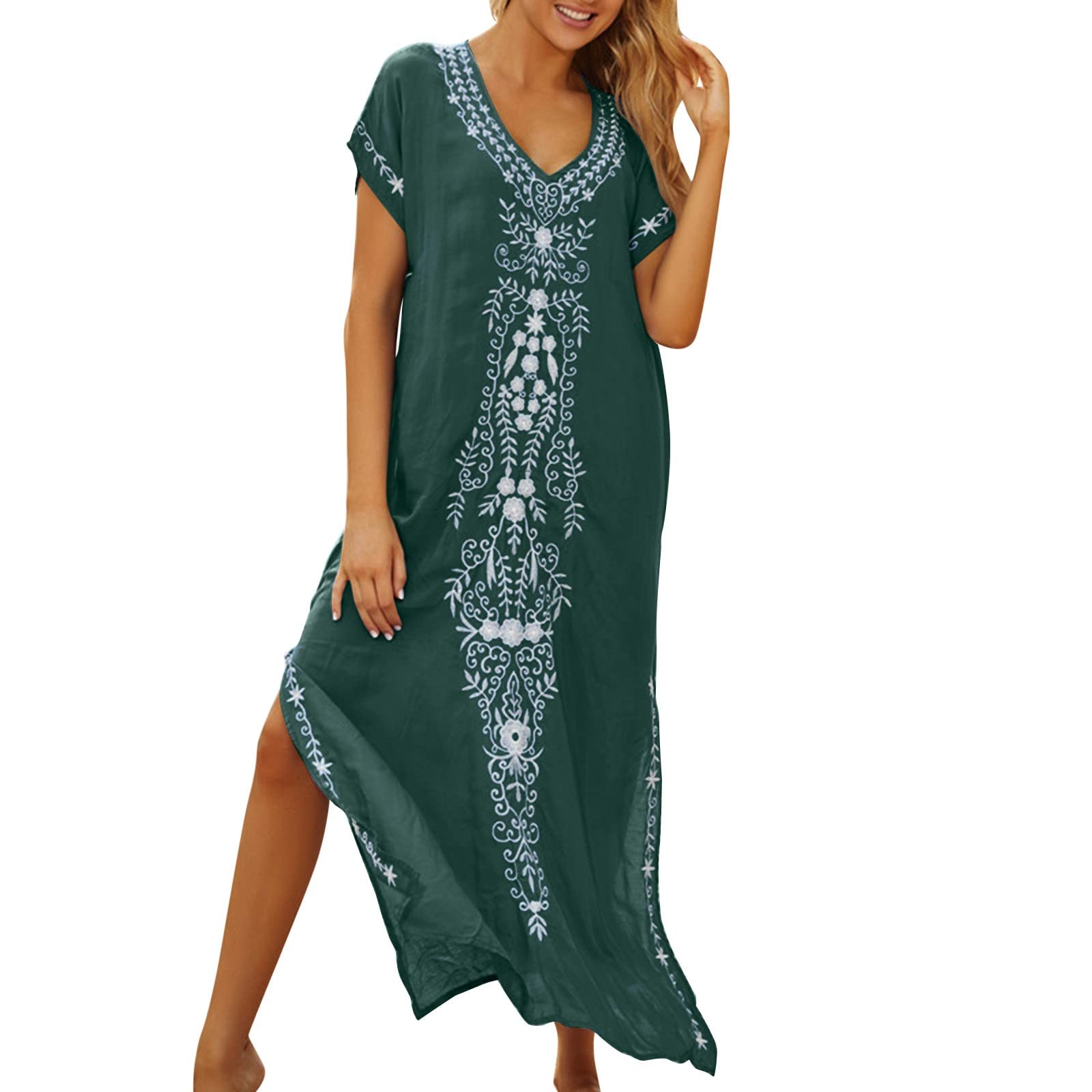 Women's Chiffon Rayon Beach Cover Up - Long Kimono Cardigan Bikini Cover Up for Swimwear, Casual Push Up Blouse | Perfect for Beach, Pool, Vacation & Summer Outfits