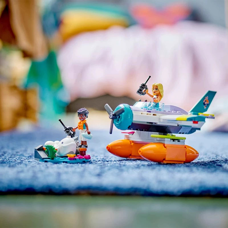 203-Piece Sea Rescue Aircraft Toy Set - Realistic Ocean Rescue Playset for Kids - Perfect for Role Play, Birthday Gifts & STEM Learning