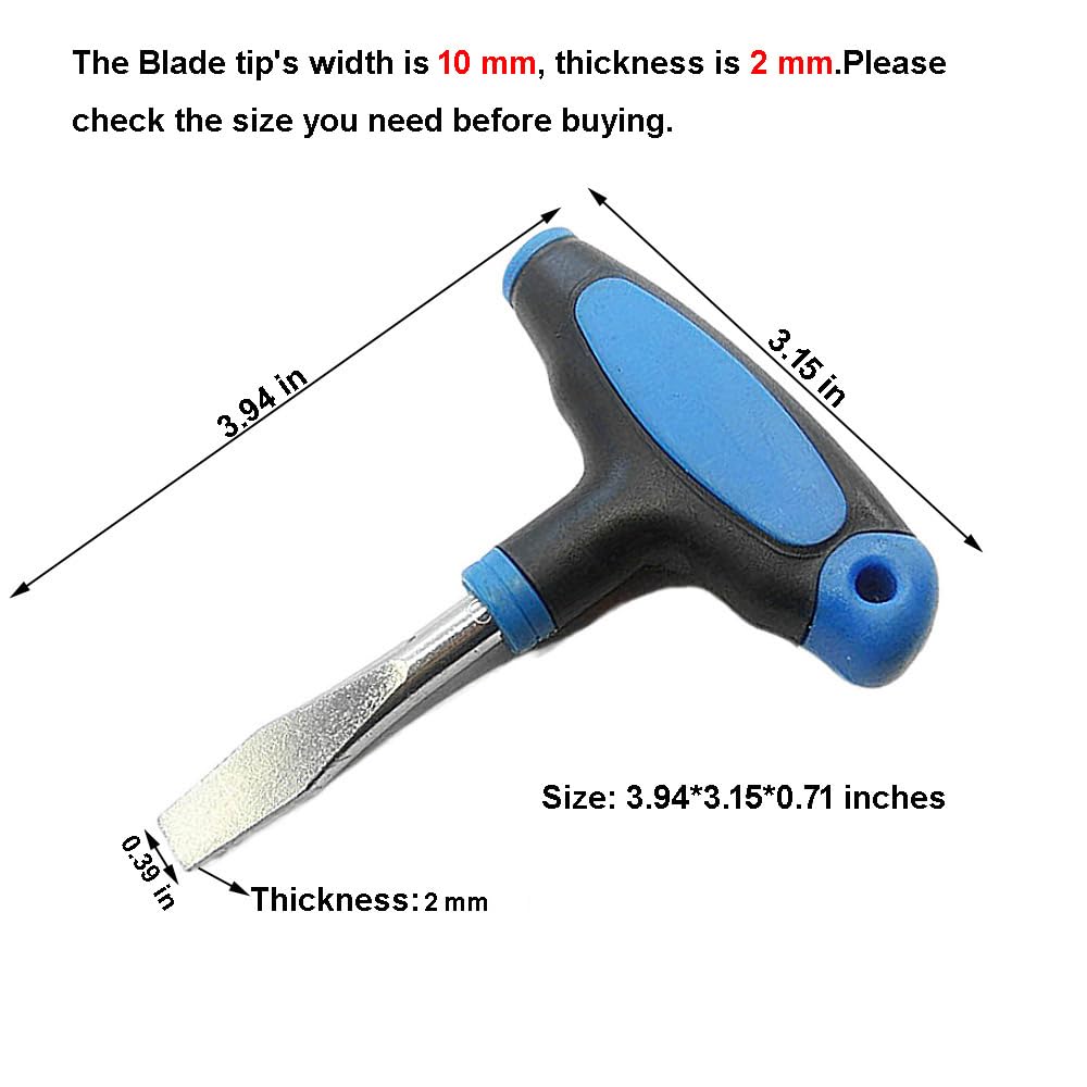 10mm T Handle Flat Head Screwdriver - Slotted Screwdriver for Quick Release Plates, Camera Tripods & Monopods - Perfect for Photography Equipment & DIY Repairs