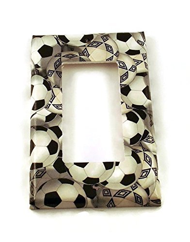 1 Gang Rocker Light Switch Cover - Soccer Ball Design (218R) - Perfect for Kids' Rooms, Game Rooms, and Sports-Themed Decor