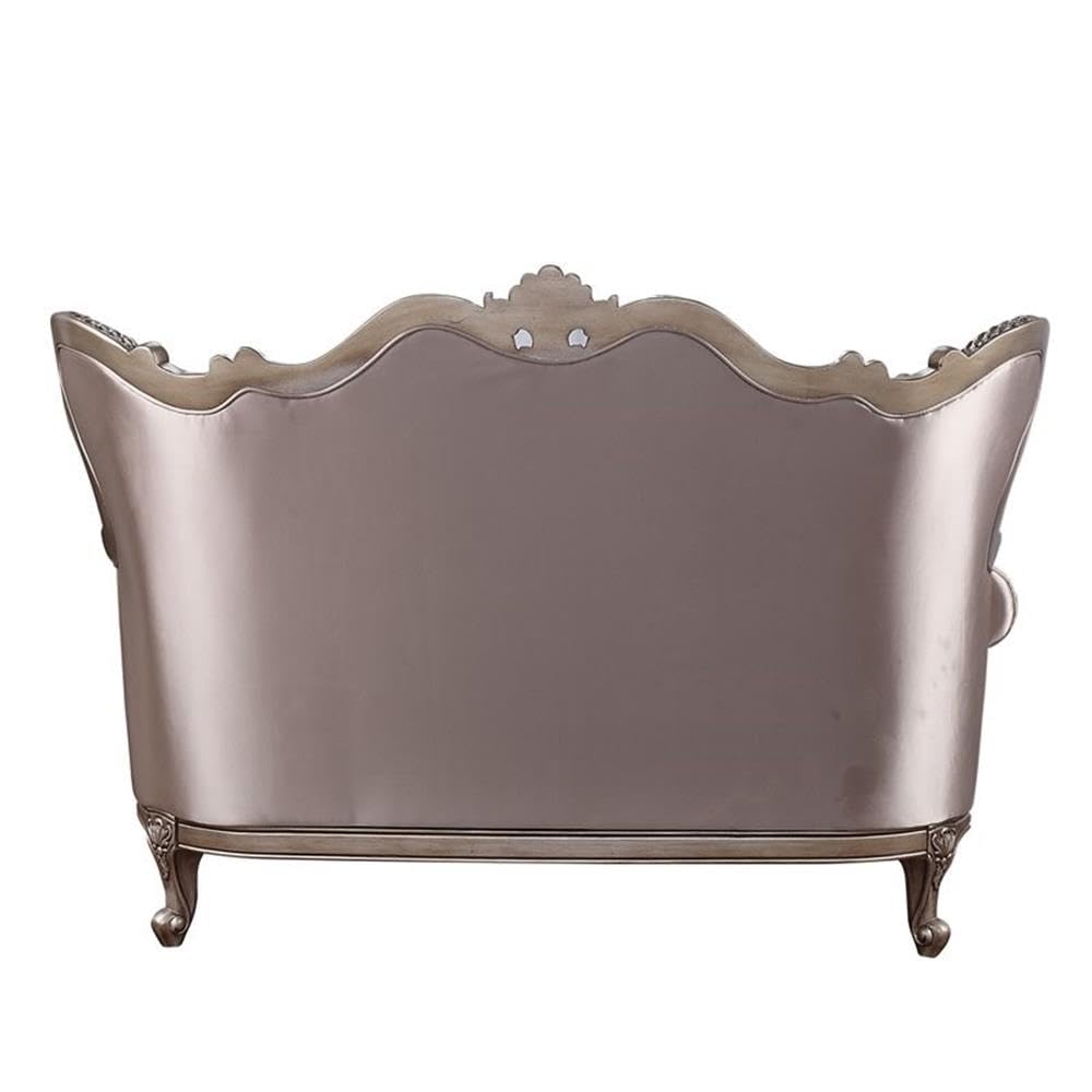 Acme Jayceon Tufted Loveseat with Pillows - Champagne Beige for Living Room