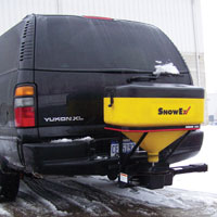 SnowEx Junior Pro 3.25 cu. ft. Tailgate Spreader SP 325 - Heavy Duty Salt & Ice Melter Spreader for Trucks & ATVs - Perfect for Driveways, Parking Lots & Winter Road Maintenance