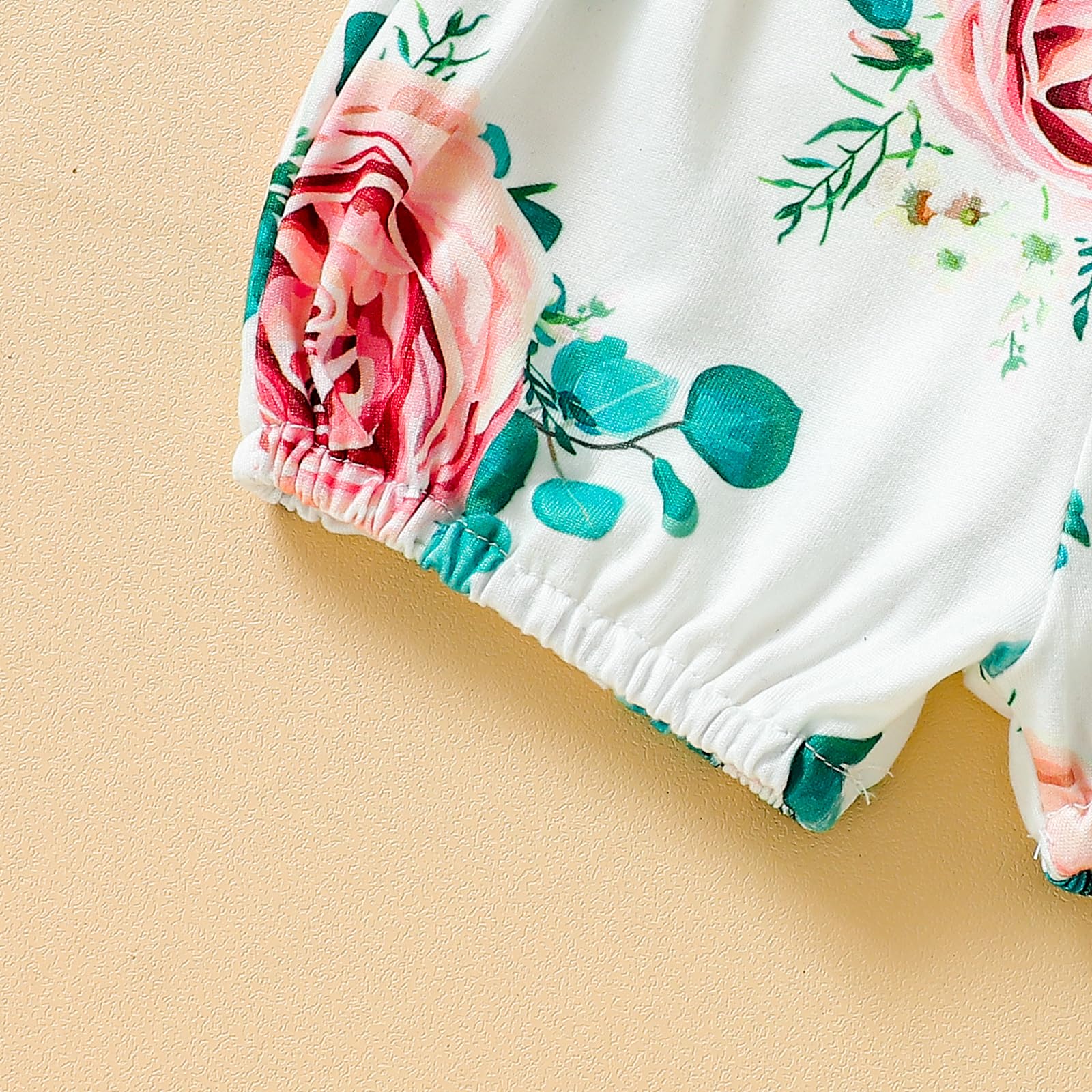 Adorable Baby Girl Outfits - Ribbed Romper & Floral Shorts Set for Newborns | Perfect for Summer, Playdates & Photo Shoots