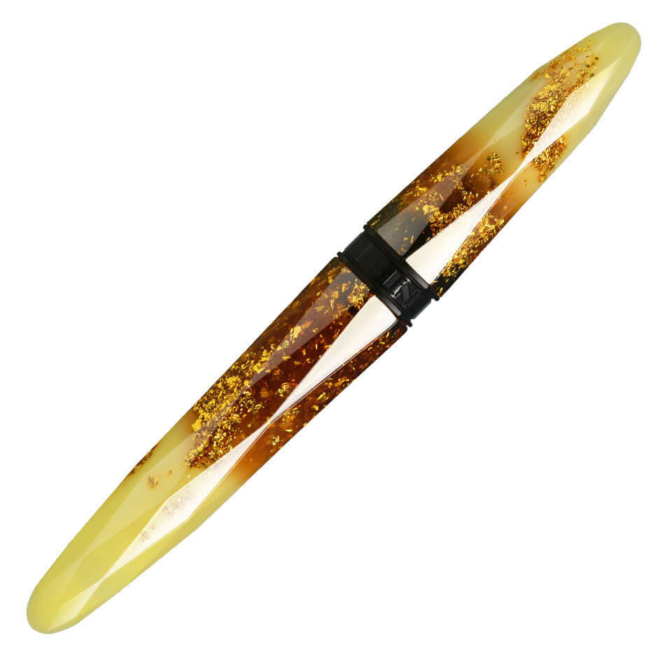 Benu Briolette Rollerball Pen - Luminous Amber Finish - Premium Writing Instrument for Office, School & Gift Giving - Smooth Ink Flow for Everyday Use & Special Occasions