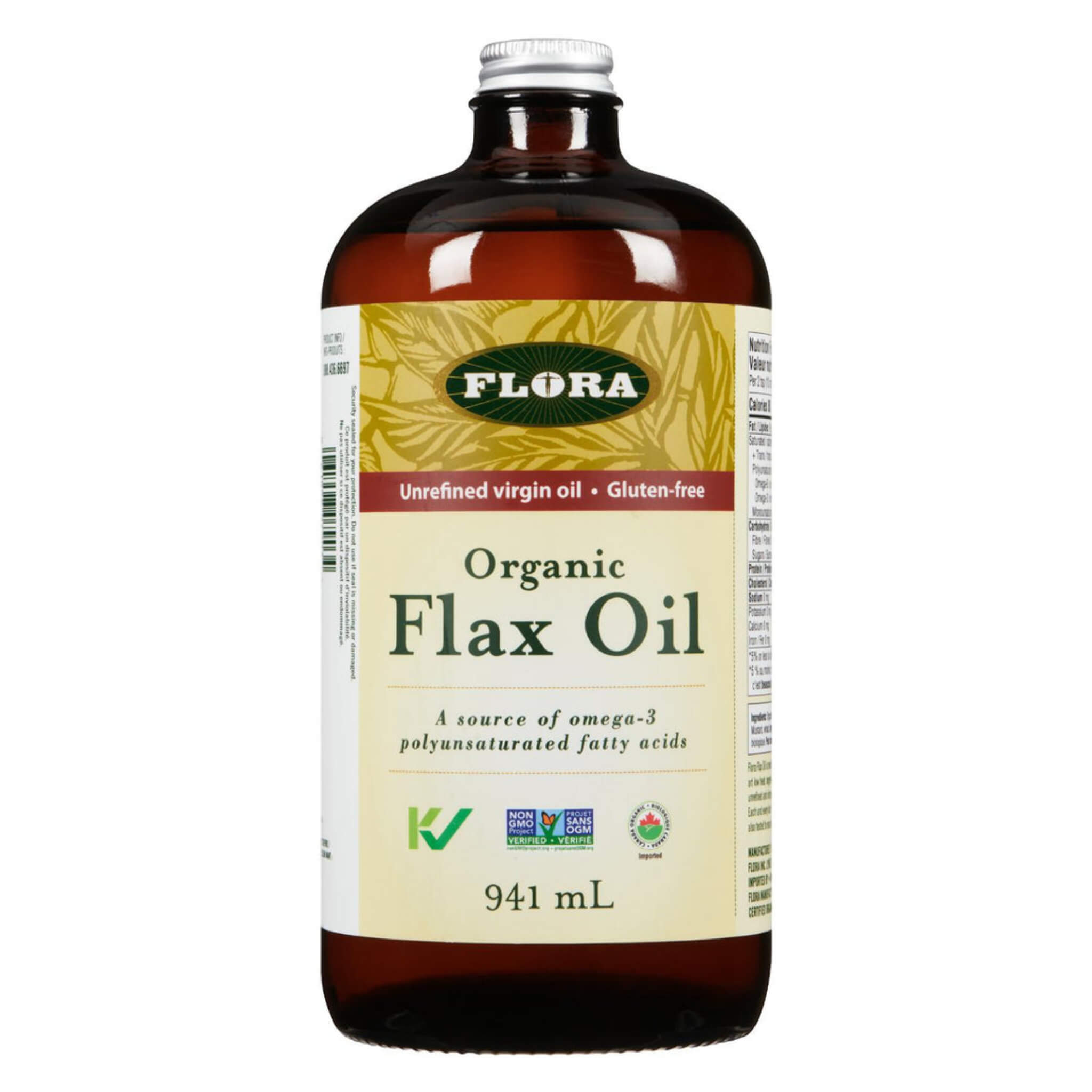 Organic Cold-Pressed Flaxseed Oil - Non-GMO, Gluten-Free, Rich in Omega-3 for Heart & Brain Health | Perfect for Smoothies, Salad Dressings & Skin Care