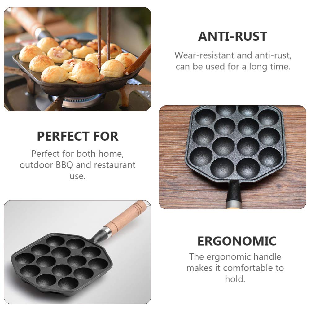 Premium Hemoton Octopus Ball Pan - Japanese Takoyaki Maker, Non-Stick Bakeware for Homemade Octopus Balls, Waffles & Pancakes - Perfect for Parties, Snacks & Asian Cuisine Cooking