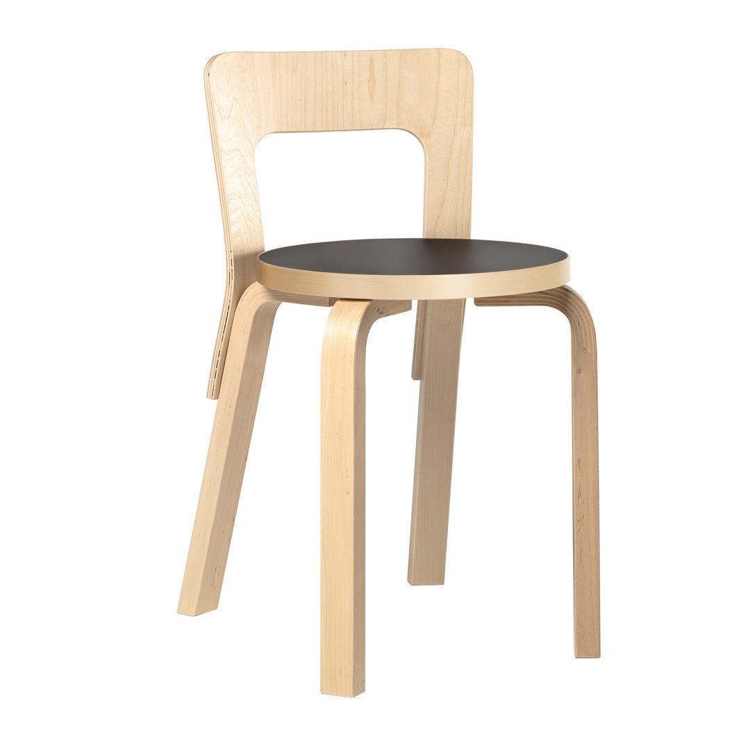 Artek Chair 65 by Alvar Aalto - Mid-Century Modern Wooden Armchair for Living Room, Dining Room & Office - Scandinavian Design Classic