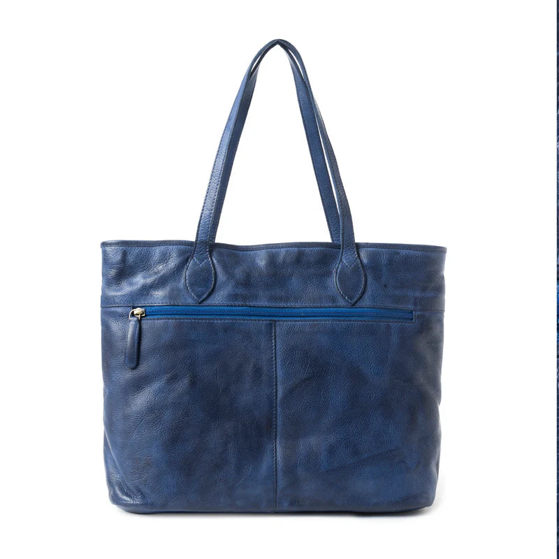 Aqua Prism Dark Blue Market Tote Bag - Stylish Reusable Grocery Shopping Bag for Farmers Market, Beach & Daily Use