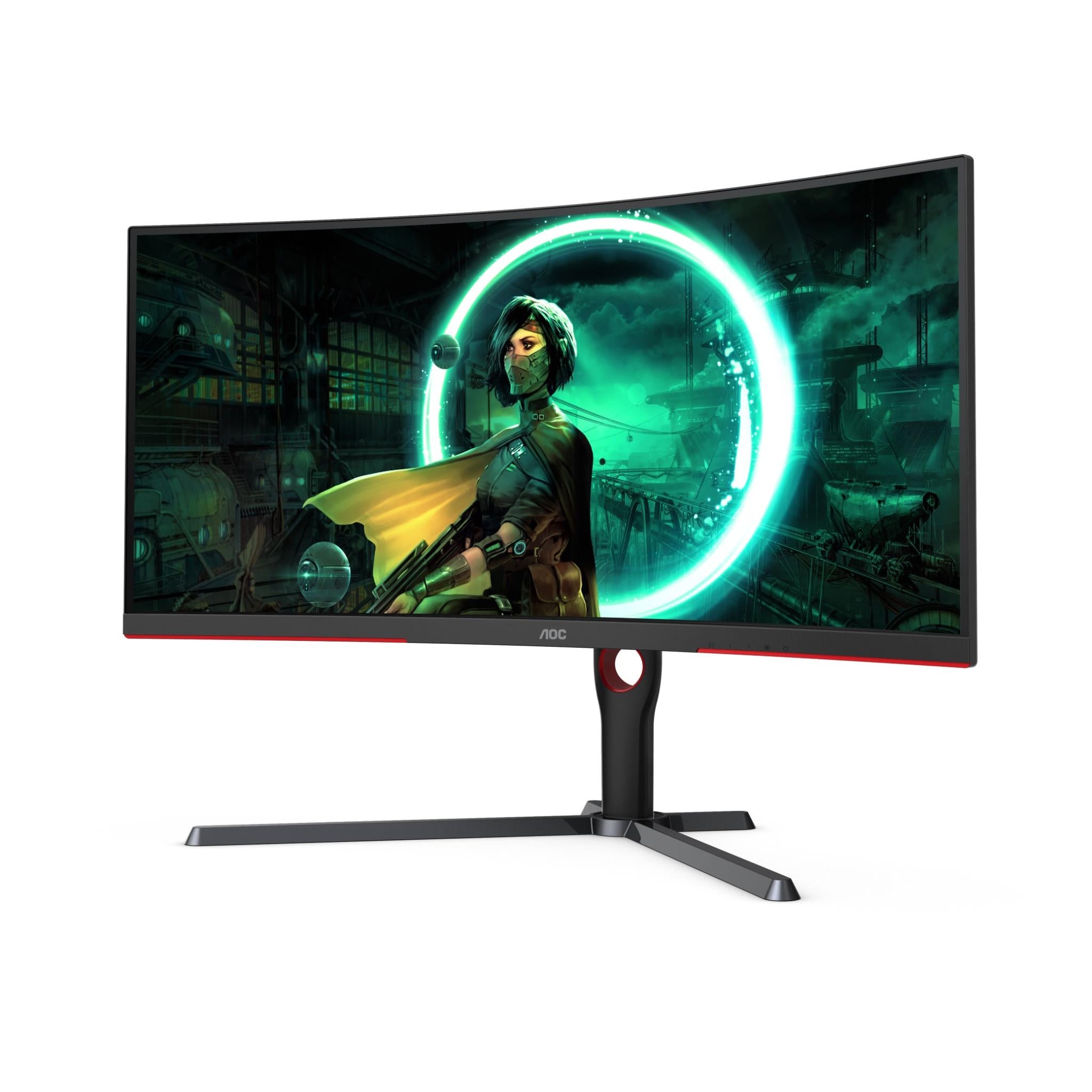 AOC CU34G3S 34 Inch WQHD 165Hz 1ms Curved Gaming Monitor - Immersive 1500R Curvature, AMD FreeSync Premium, HDR Ready for PC & Console Gaming, Home Office & Entertainment Setup