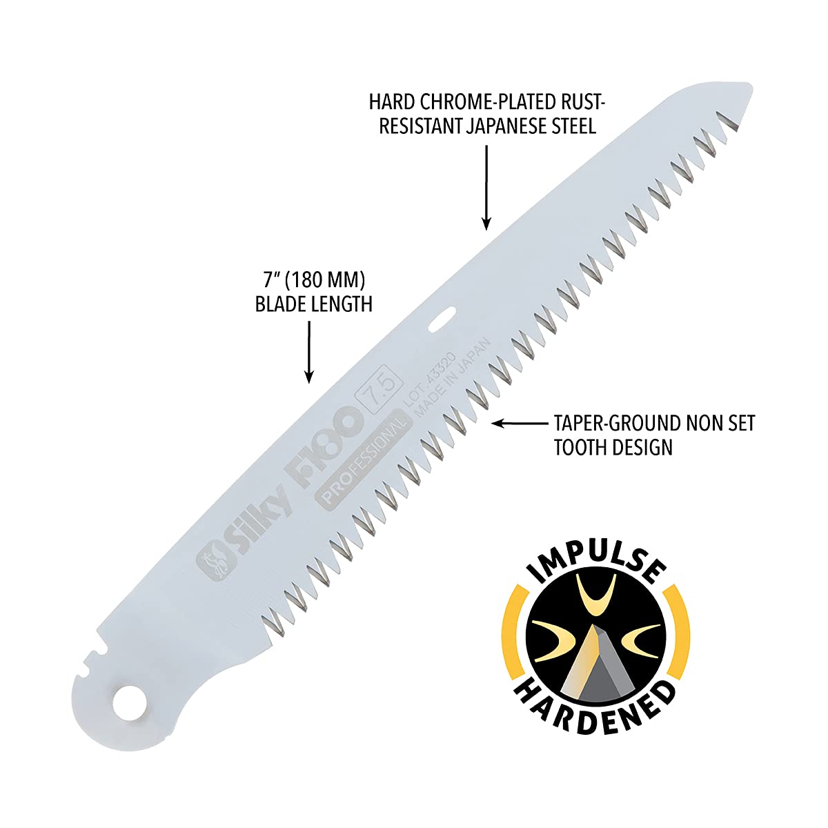 Professional Silky Replacement Blade for F180 Large Teeth 144-18 - Perfect for Woodworking, Carpentry, and DIY Projects