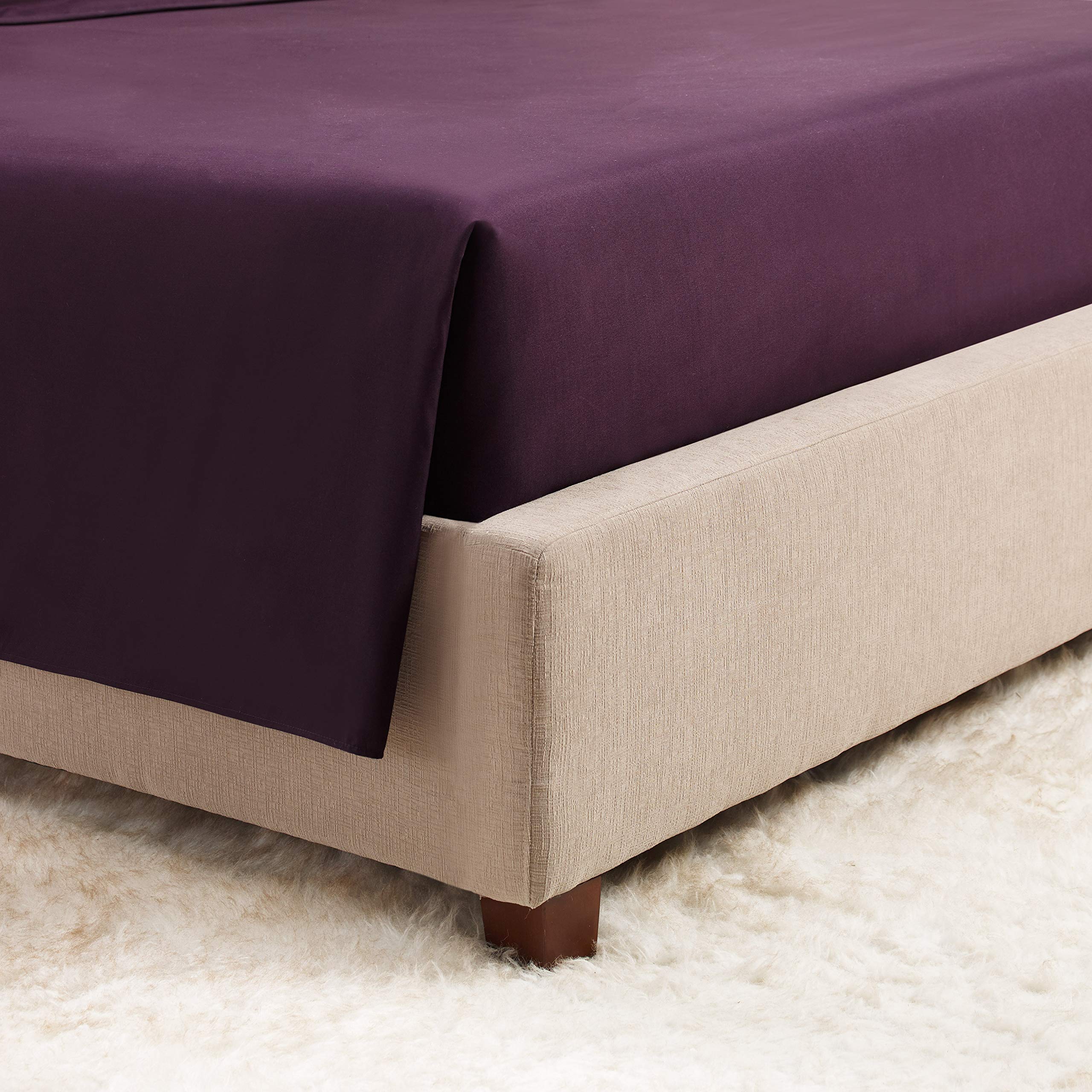 Premium 600 Thread Count 100% Long Staple Cotton Fitted Sheet - Twin XL Size, Deep Pocket Fits Mattress Up to 12