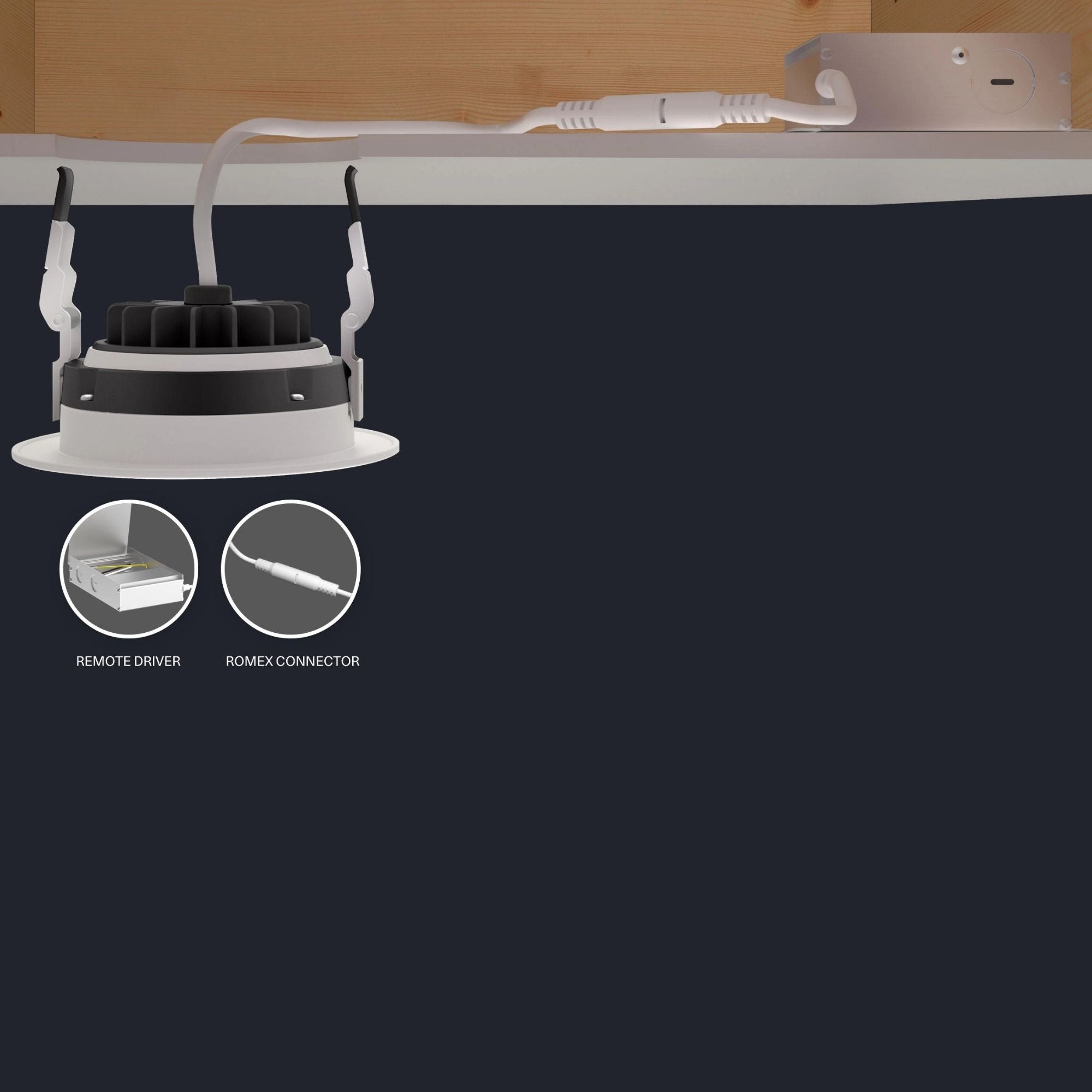 2 Pack Canless Gimbal Downlight 400 Lumens 5 CCT Adjustable 38° Spotlight - White Deep Recessed Trim for Kitchen, Living Room & Bedroom Lighting