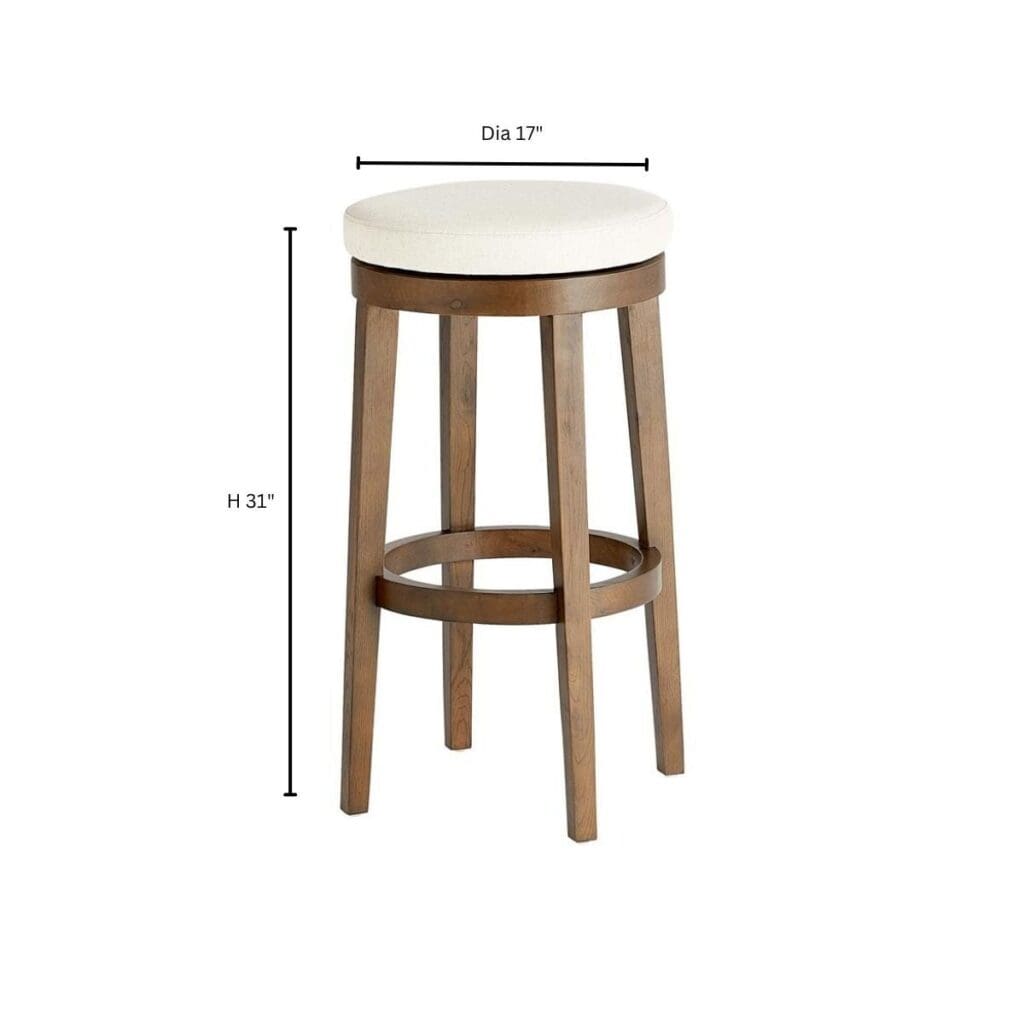 Cyan Design 11604 Archon Bar Stool - Brown Wooden Counter Height Stool for Kitchen Island, Breakfast Bar & Home Decor