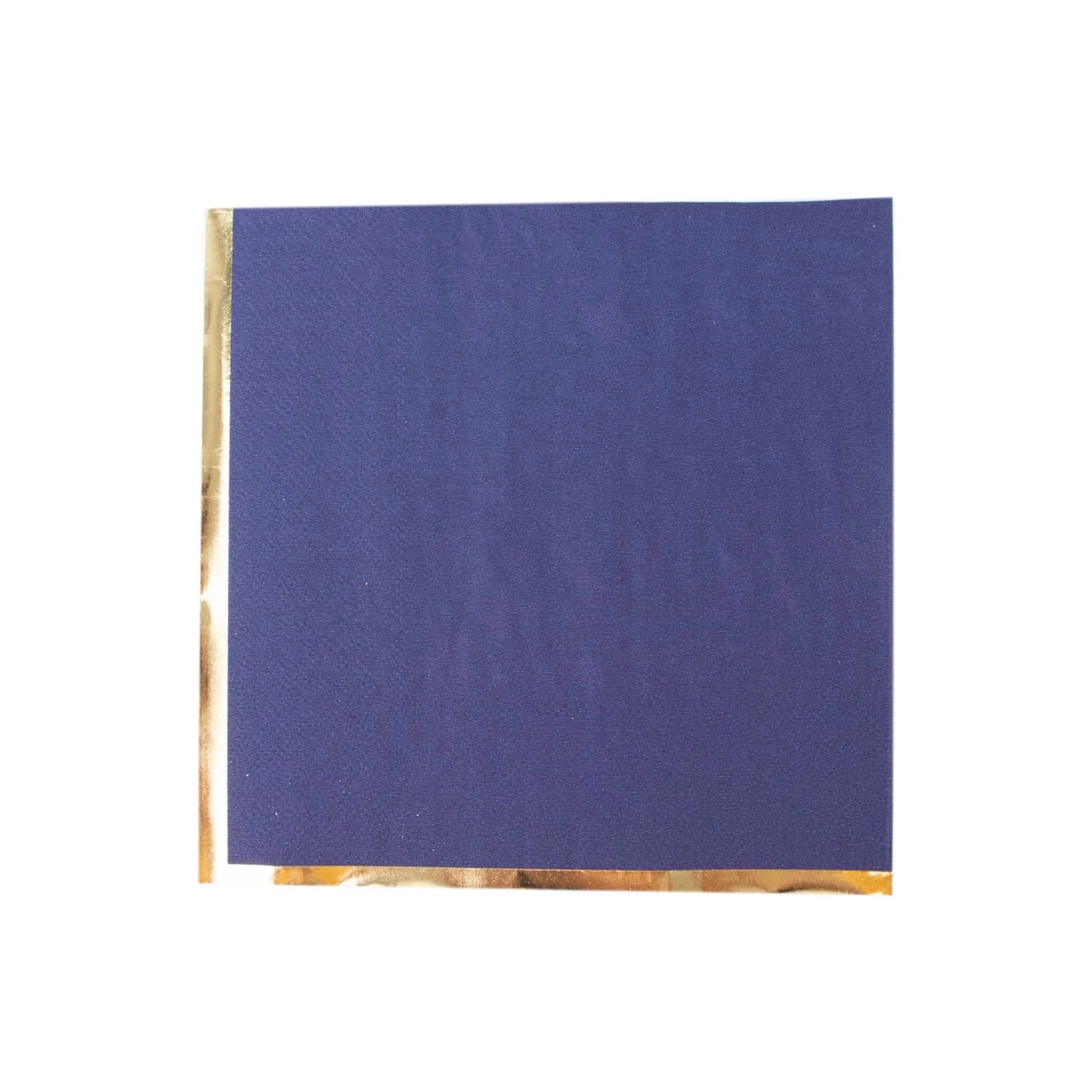 50 Pcs 2-Ply Premium Cocktail Napkins with Elegant Gold Rim - Perfect for Dinner Parties, Weddings & Special Events