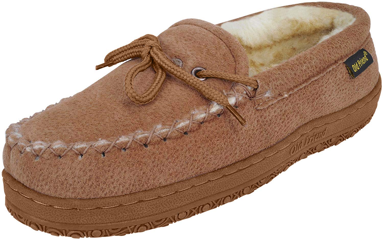 Old Friend Women's Kentucky Moccasin - Comfortable Leather Slip-On Shoes for Casual Wear, Outdoor Walks, and Relaxing at Home