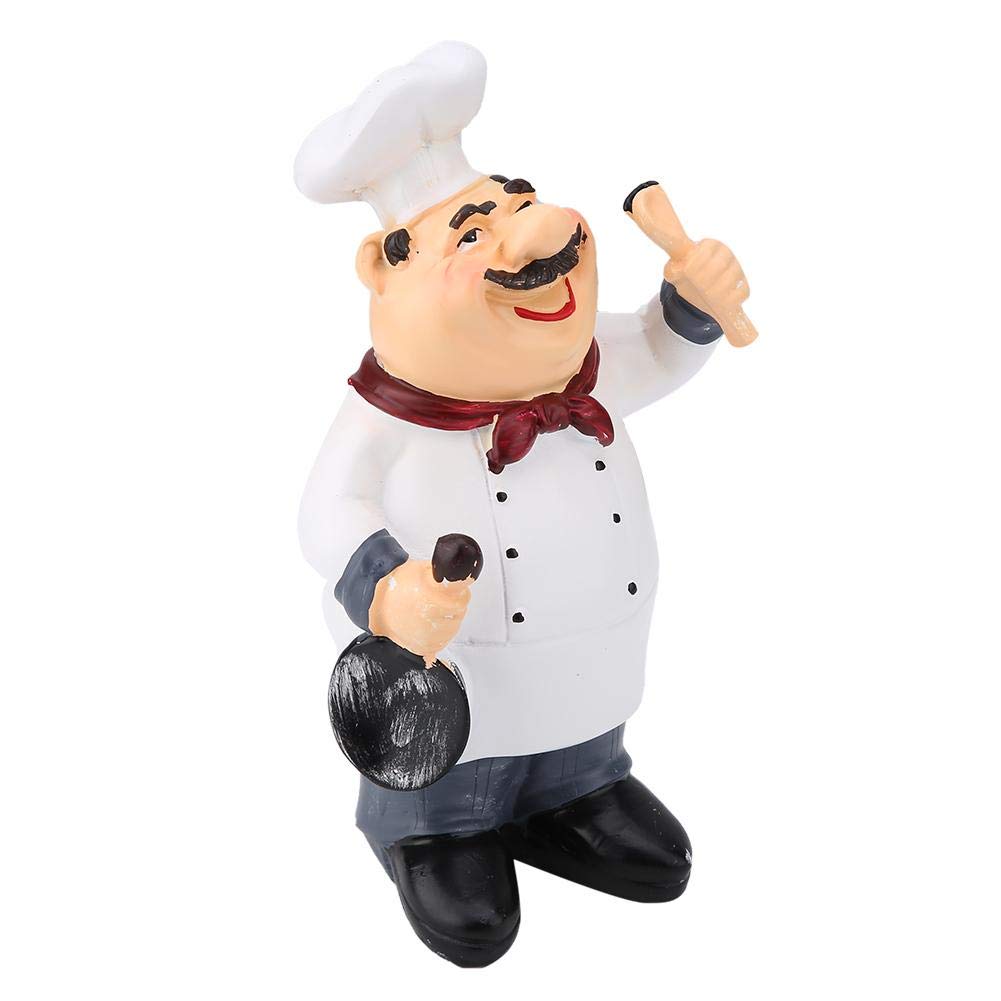 Premium Wal Front Resin Decorative Ornaments - Miniature Chef Figurine for Kitchen Countertop, Table & Restaurant Decor (71110-04) | Perfect for Home, Cafe & Shop Display