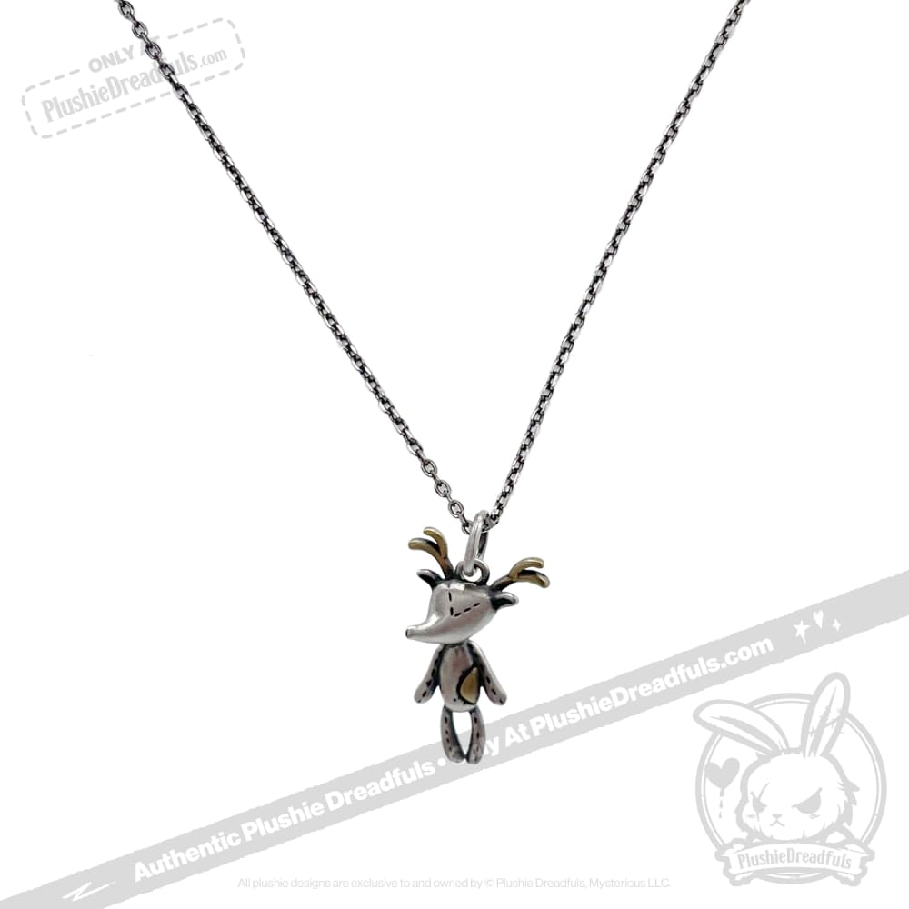 Sterling Silver Reindeer Pendant Necklace - Elegant Christmas Jewelry Gift for Women, Perfect for Holiday Parties & Festive Occasions