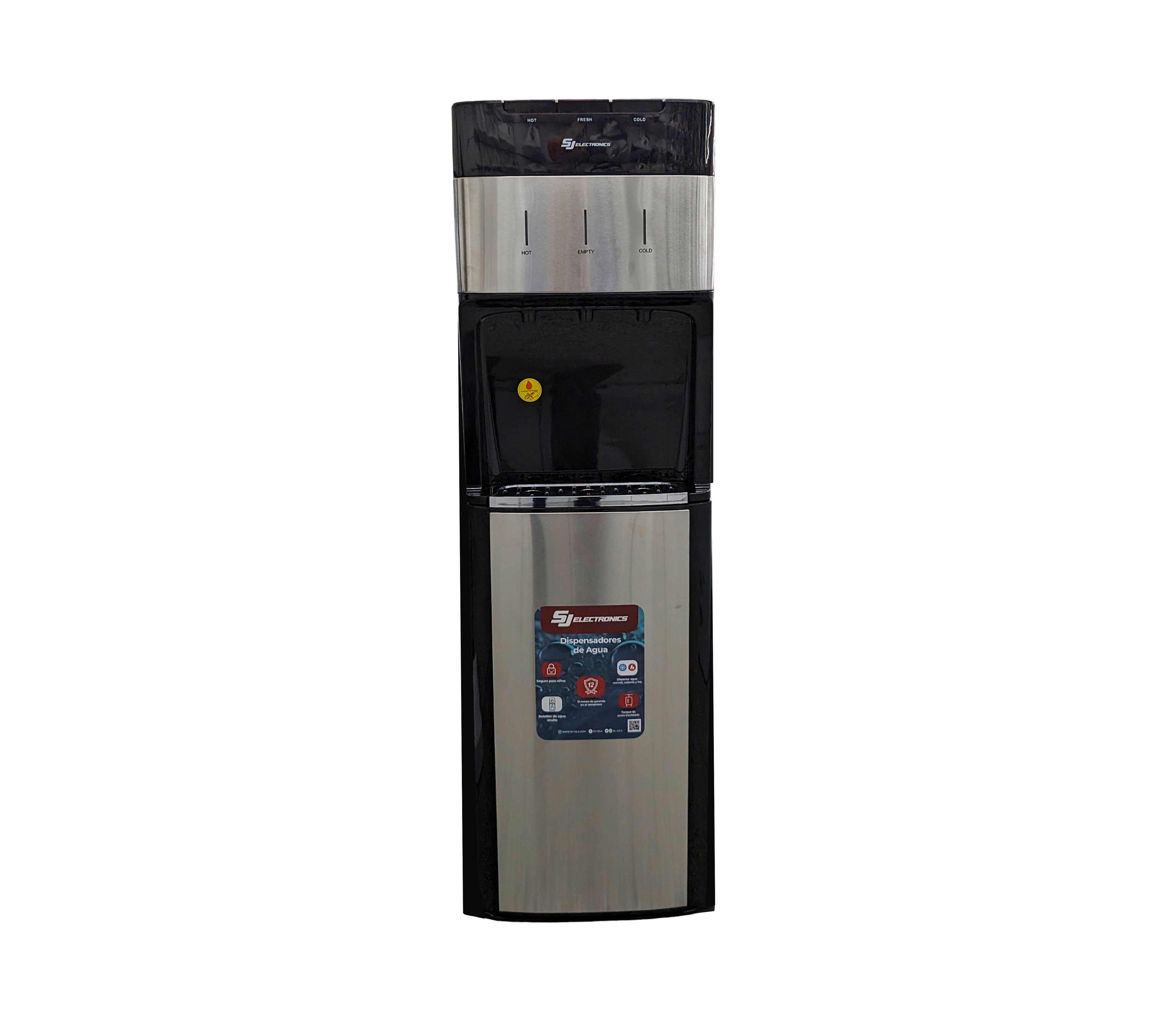 SJ 709 Black/Stainless Steel Water Dispenser - Hot & Cold Water Dispenser for Home & Office - SJ Electronics - Perfect for Kitchen, Pantry, and Break Rooms
