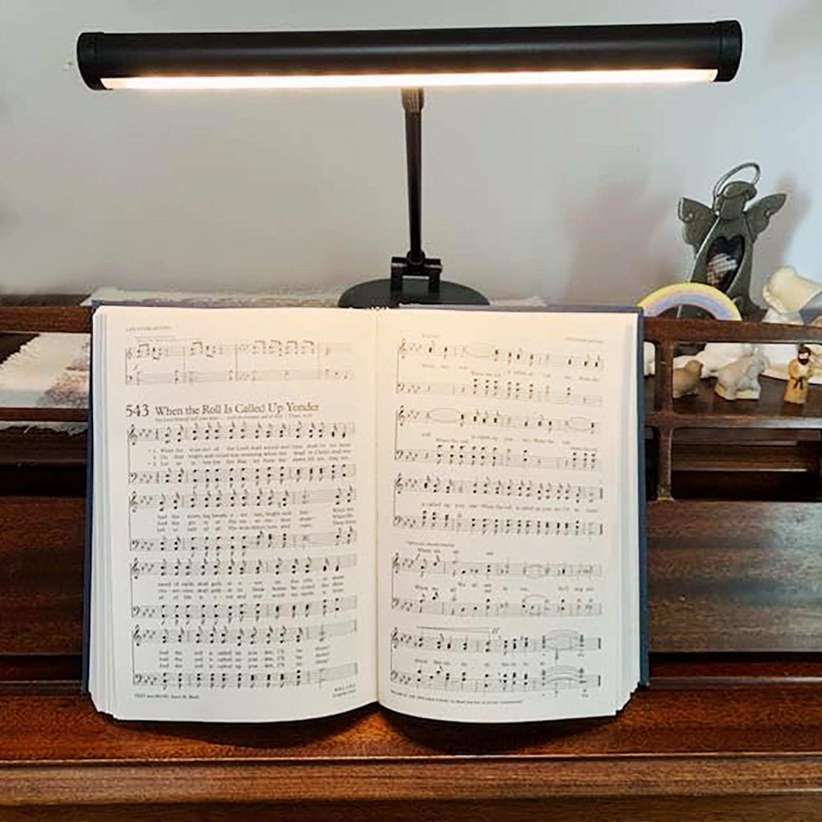 Vantone LED Piano Light for Upright Pianos - Adjustable Durable Aluminum Alloy Desk Lamp with Brightness Control for Sheet Music Illumination, Reading, Studying & Working (Black) - Perfect for Home Practice, Music Lessons & Concerts