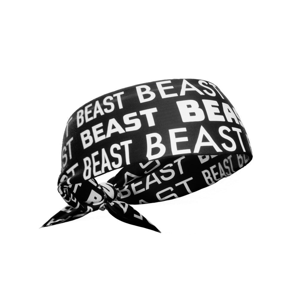 BEAST Tie Headband for Women & Men - Adjustable Sports Headband for Running, Yoga, Workout & Gym - Sweat Absorbent & Non-Slip Hair Band for Active Lifestyles