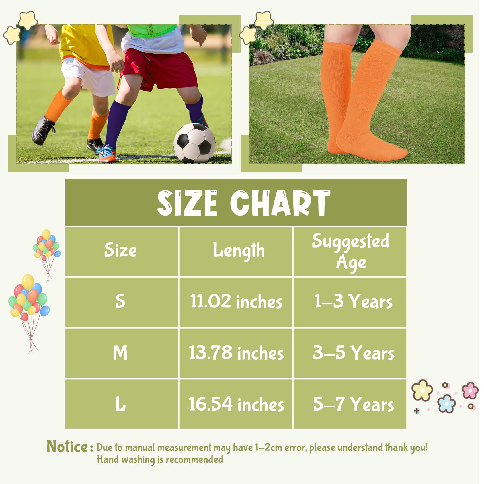 **Durio Youth Baseball Socks for Toddlers & Kids - Soft Cotton Long Socks for Boys & Girls - Perfect for Soccer, Baseball & Sports - Comfortable & Durable for Daily Play**