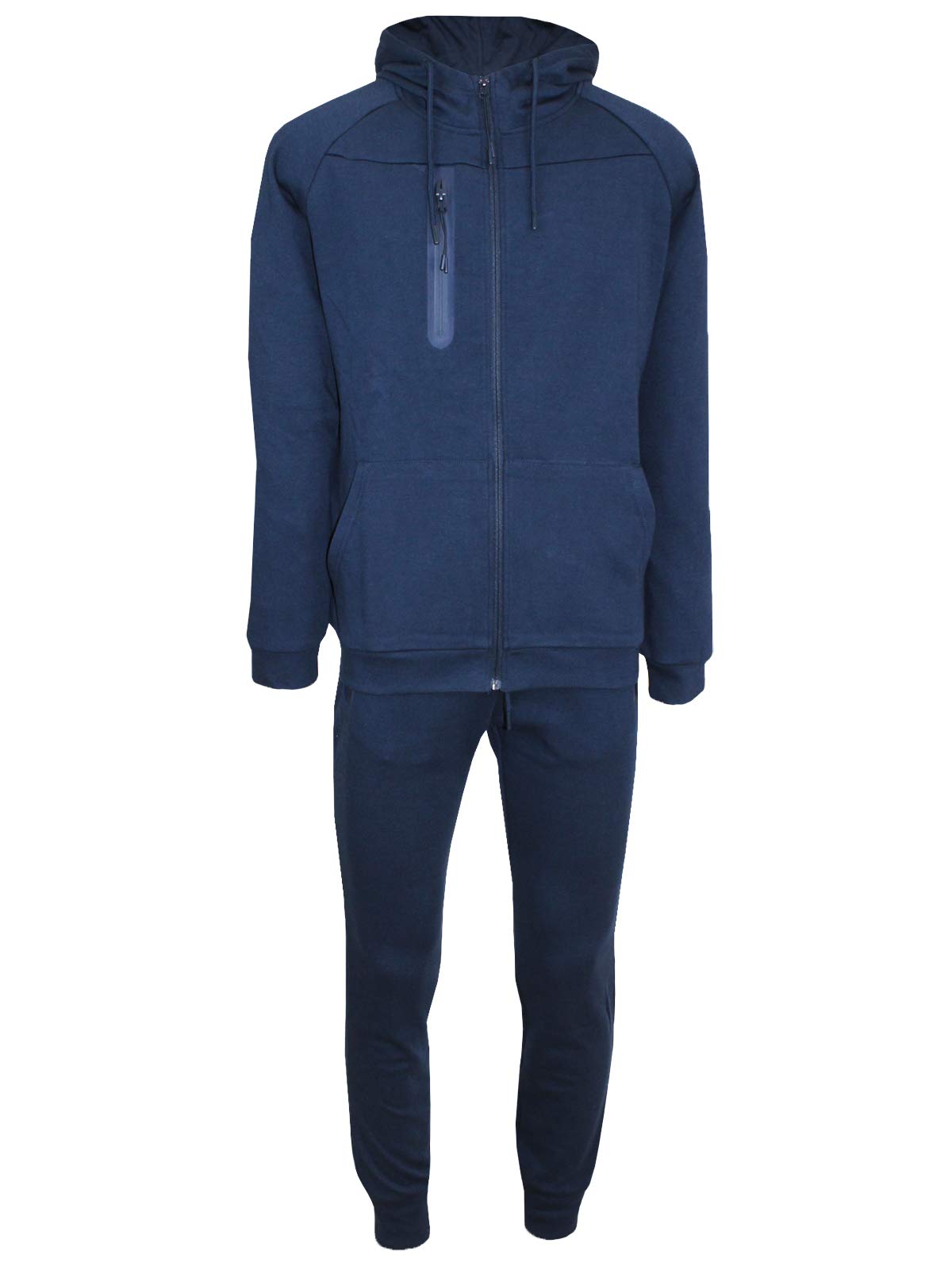 **Men's Active Tracksuit Set - Gym Workout Hooded Jacket & Sweatpants - Black, Burgundy, Grey, Navy, Olive - Perfect for Running, Training & Casual Wear**