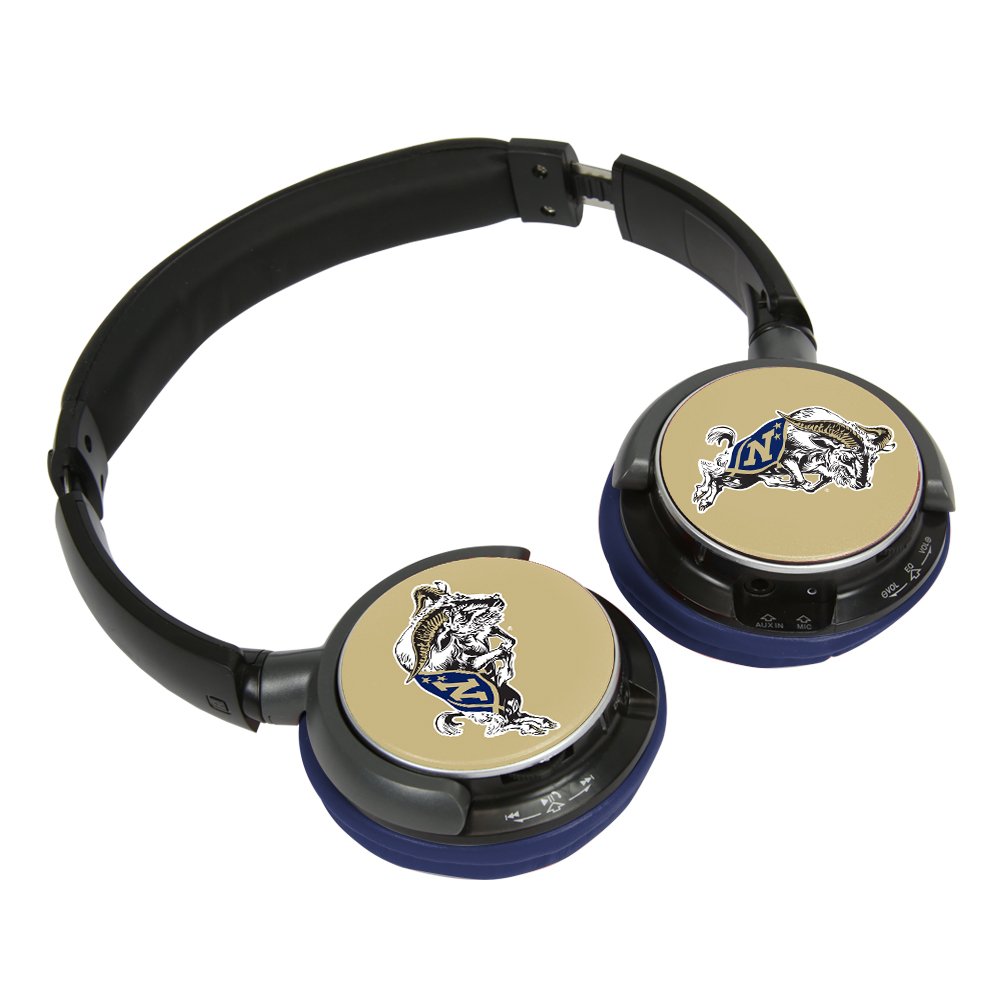 Navy Midshipmen Sonic Jam Bluetooth® Wireless Headphones - Lightweight Over-Ear ANC Headset with 30H Playtime for Sports, Gaming & Travel | Noise Cancelling for Running, Gym, Study & Work | Perfect for Commuting, Online Meetings & Long Flights | Great for Students, Office Workers & Frequent Travelers