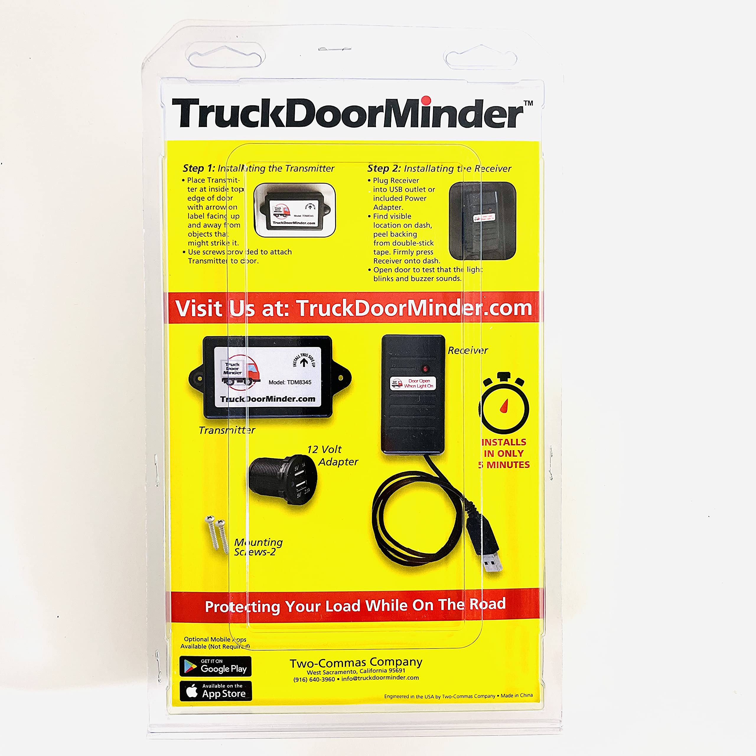 Roll-Up Door Monitor Alarm System - Wireless Security Sensor for Garage & Warehouse - Easy Installation & Real-Time Alerts for Home & Business Safety