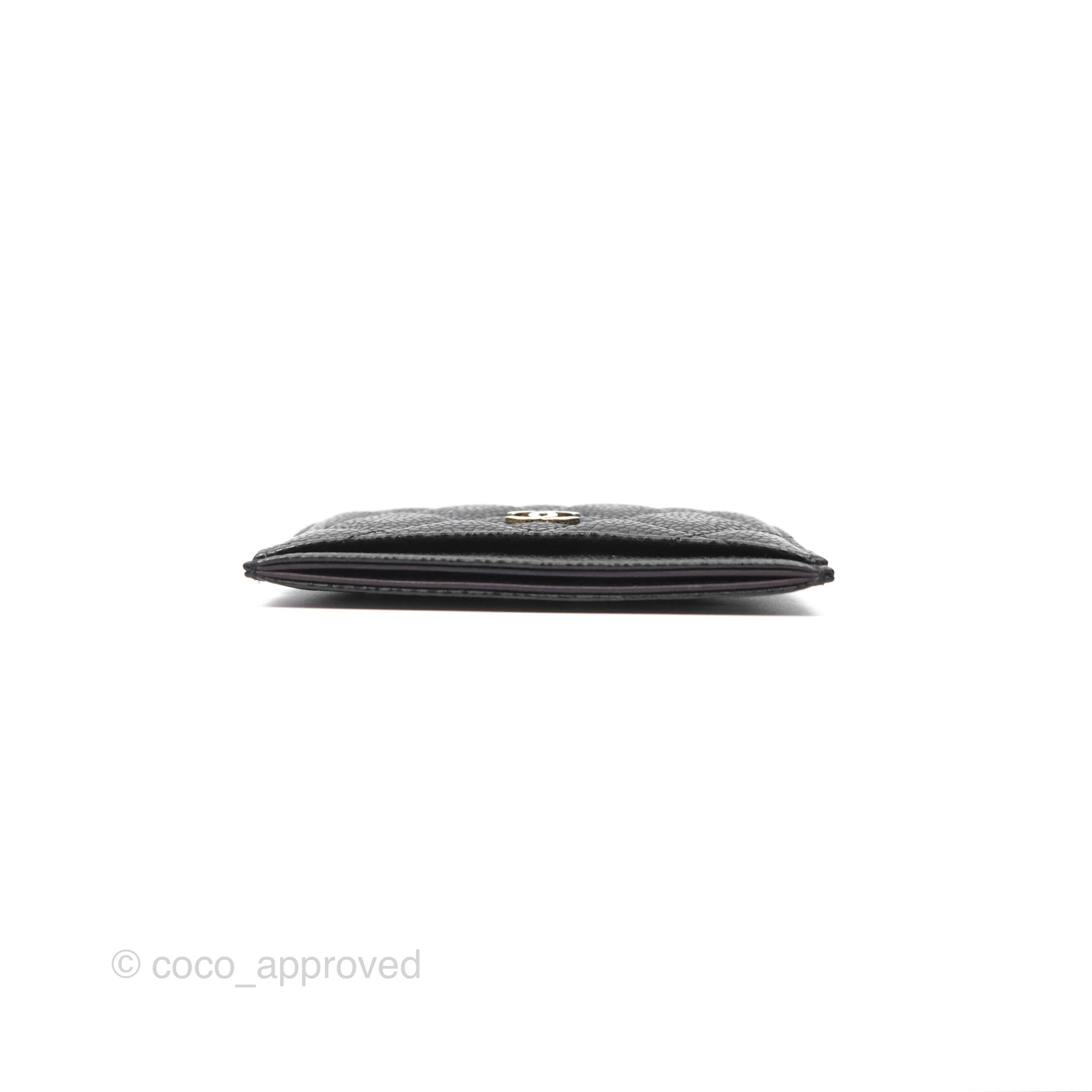 Chanel Classic Flat Card Holder in Black Caviar Leather with Gold Hardware - Perfect for Everyday Use & Luxury Gift Giving