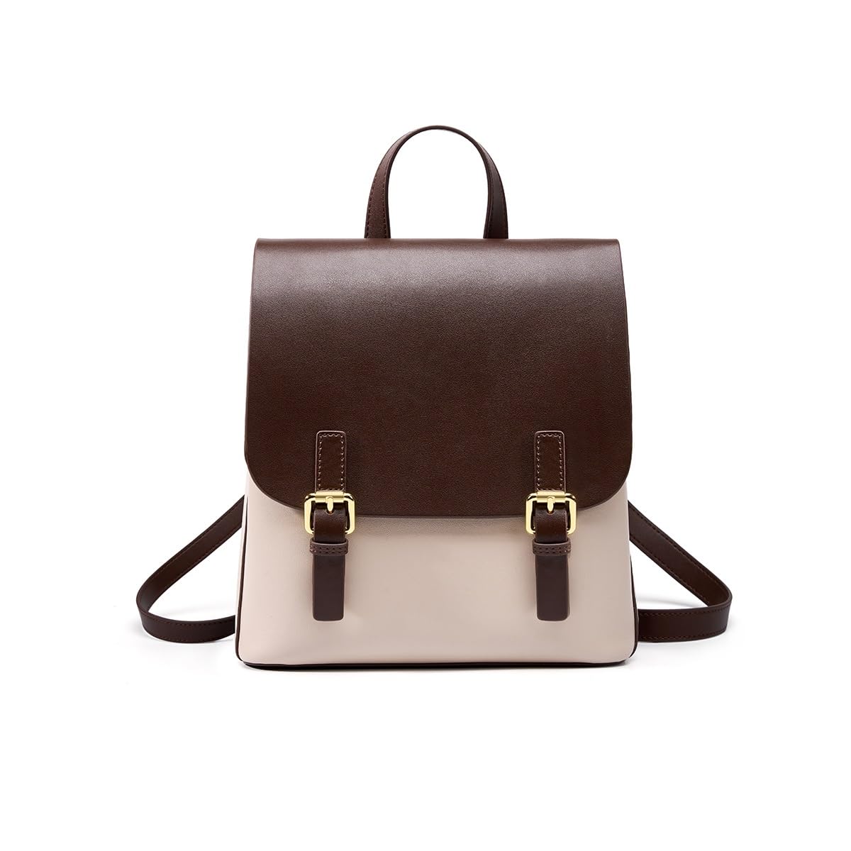 JIUFENG Mini Leather Backpack for Women - Small Crossbody Purse & Stylish Travel Daypack (Beige) | Perfect for Work, School & Weekend Outings