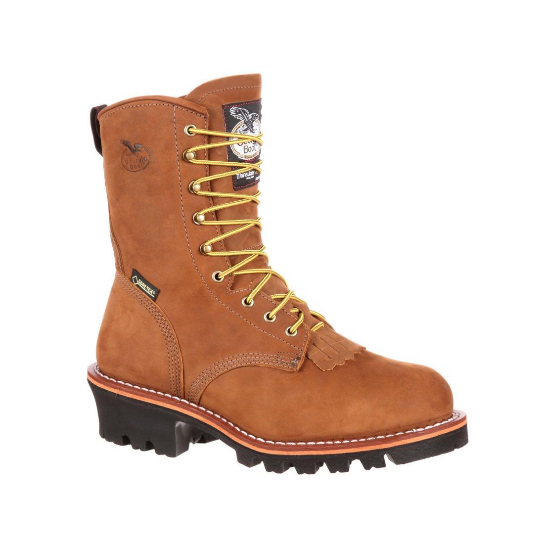 Steel Toe GORE-TEX® Waterproof 400G Insulated Logger Boots for Men - Heavy Duty Work Boots for Construction, Hiking & Winter Outdoor Activities