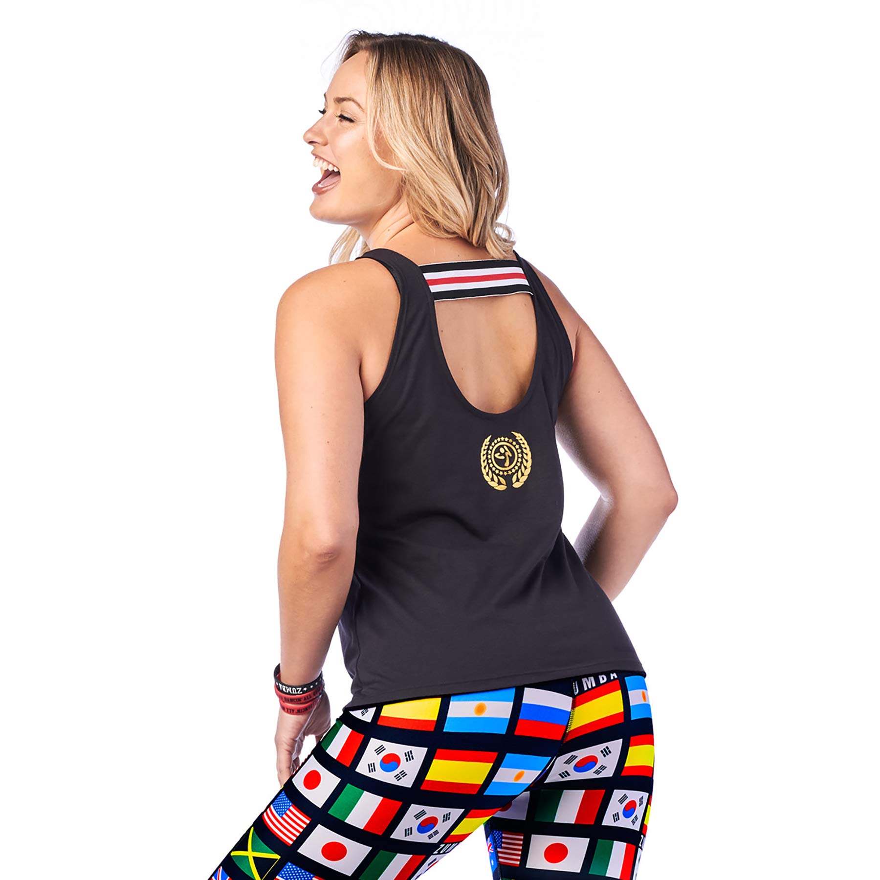Zumba Active Backless Dance Fitness Open Back Workout Tank Tops for Women - Breathable Yoga & Gym Wear for Dance Classes & Cardio Workouts