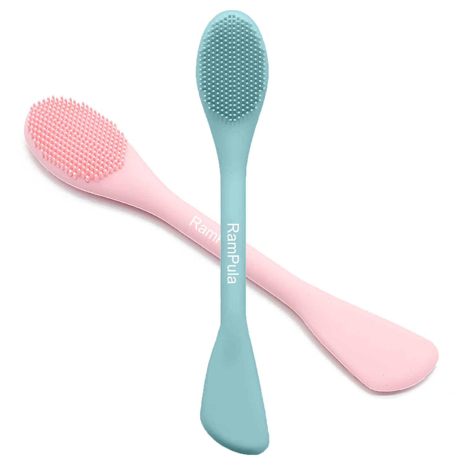 2-in-1 Silicone Facial Cleansing Brush & Exfoliator - Gentle Face Scrubber for Blackhead Removal, Makeup Cleansing & Skin Massage | Perfect for Mud Masks, Clay Treatments & DIY Skincare Routines | Ideal for Daily Cleansing & Spa-Like Home Facial Care