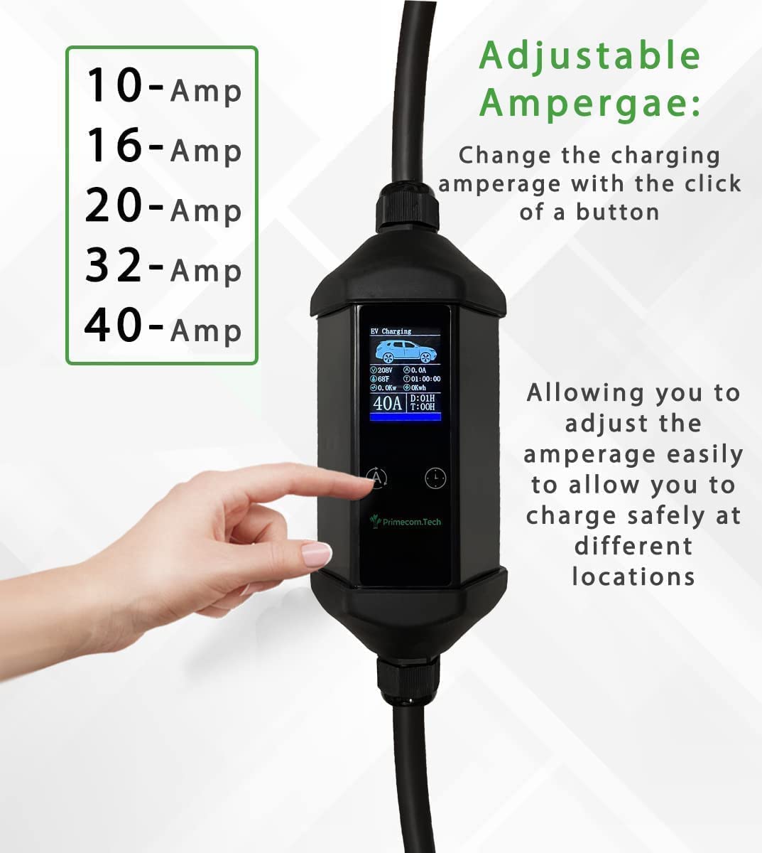 32A-40A NEMA 14-50 EV Charger for Tesla - 30ft/40ft/50ft - Home & Road Trip Charging