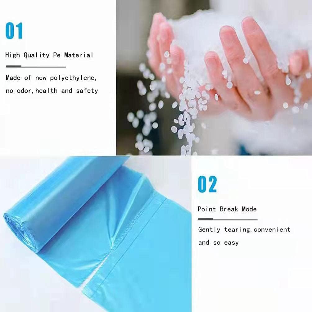 1.2 Gallon Trash Bags - 150 Count Small Garbage Can Liners for Bathroom, Bedroom & Office | Thick Navy Blue Waste Bags | Perfect for Bathroom Trash Cans, Bedside Bins & Small Office Wastebaskets