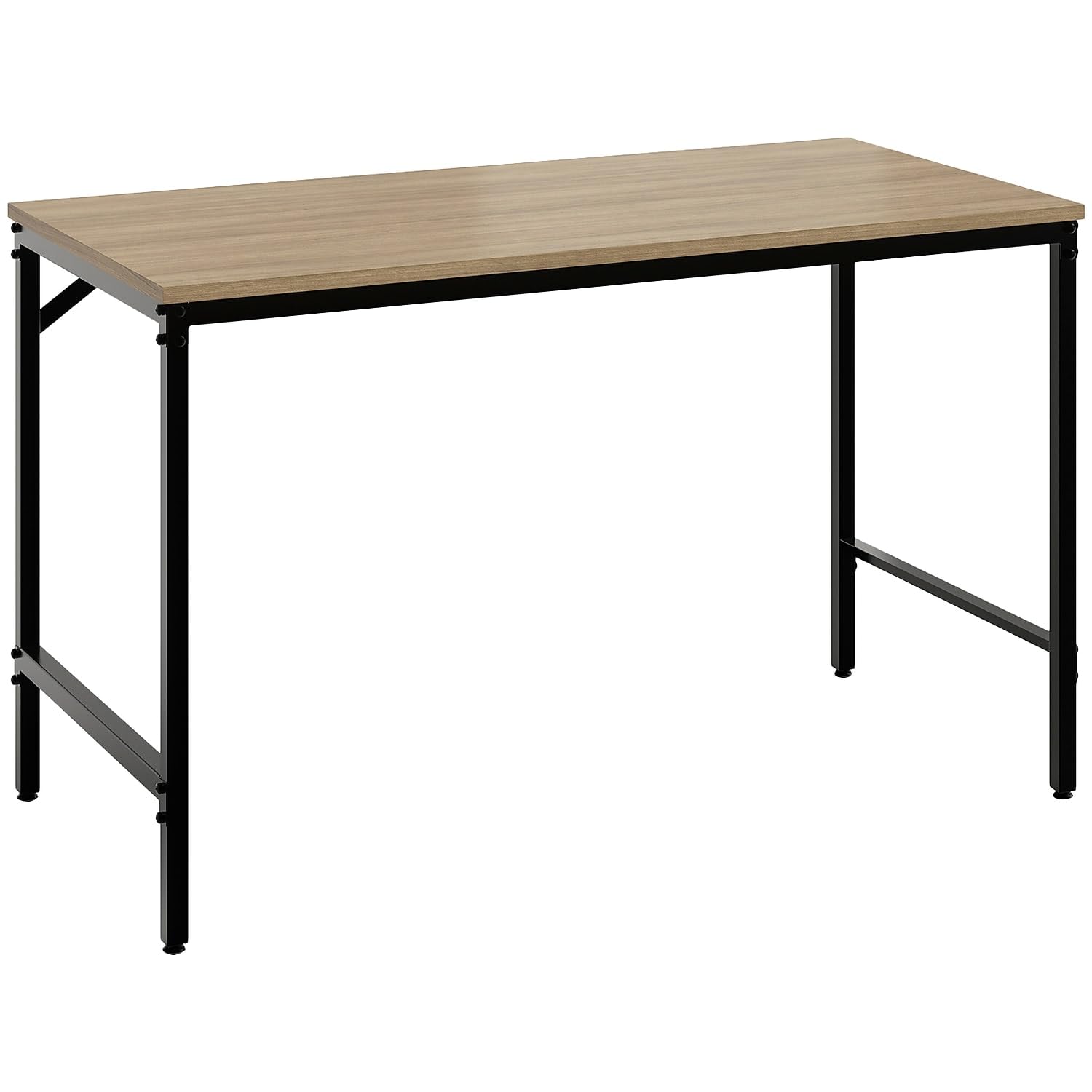 Safco Simple Sterling Ash Wood Office Desk with Sturdy Metal Legs - Perfect for Home Office, Study Room & Workspace