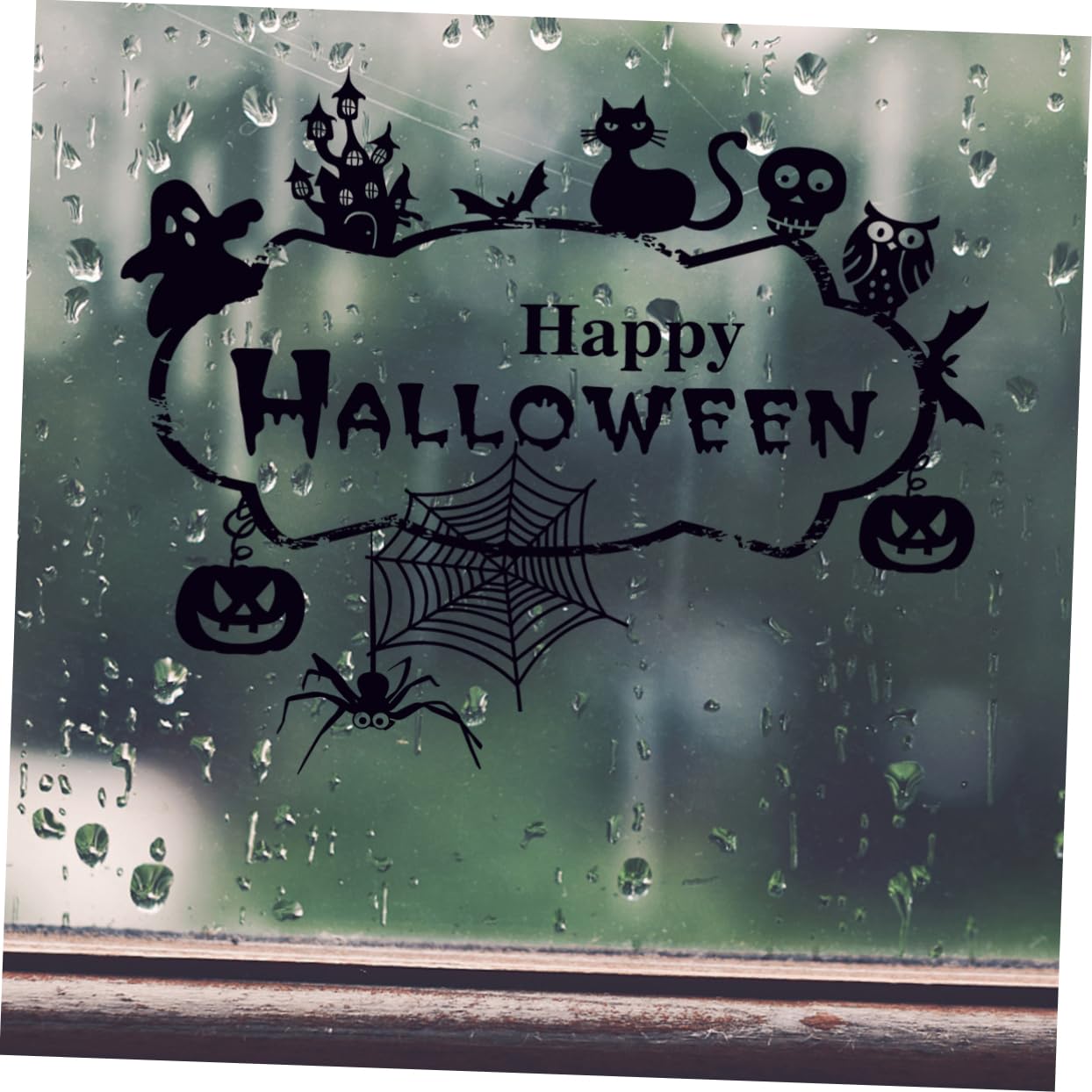 VICASKY Funny Halloween Sticker Set - 71x58cm Bat Wall Decal for Living Room & Bedroom Decor - Perfect for Halloween Party, Home Decoration & Spooky Room Makeover