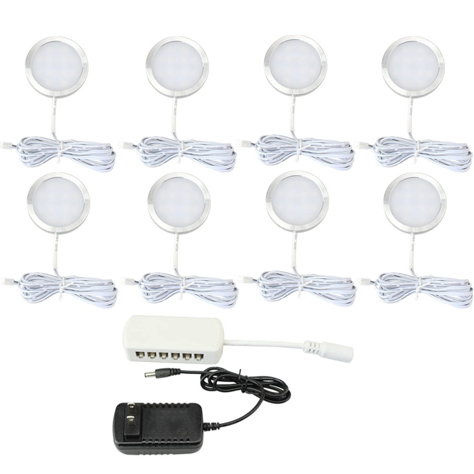 8Pcs 12V 10W LED Spot Lights for T4 T5 Camper Van - Warm White Recessed Ceiling Downlights for RV, Motorhome, Caravan & Boat Interior Lighting | Perfect for Reading, Cooking & Ambient Lighting